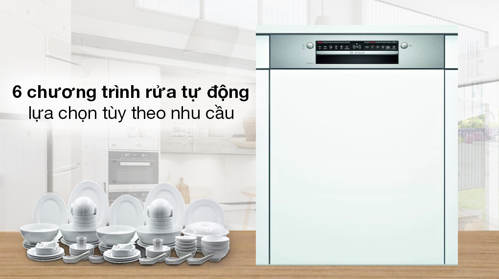 Máy rửa bát bán âm Bosch SMI4HVS33E - Chương trình rửa