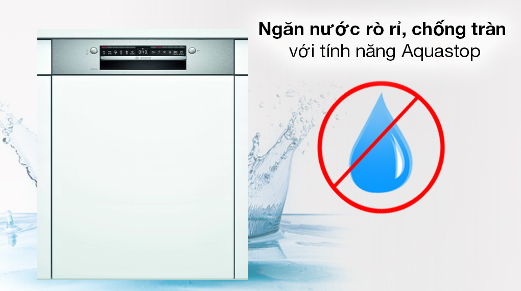 Máy rửa bát bán âm Bosch SMI4HVS33E - Tính năng an toàn