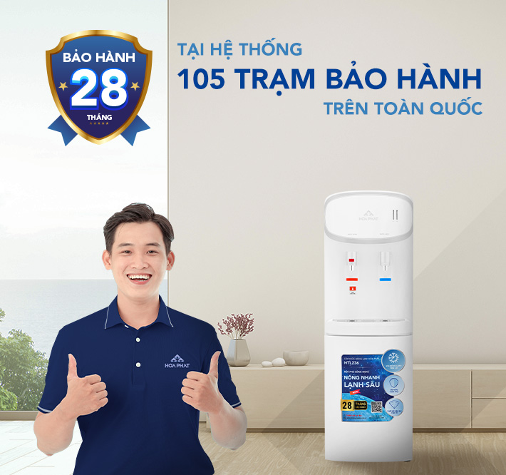 Cây nước Hòa Phát HTL236 bảo hành 28 tháng