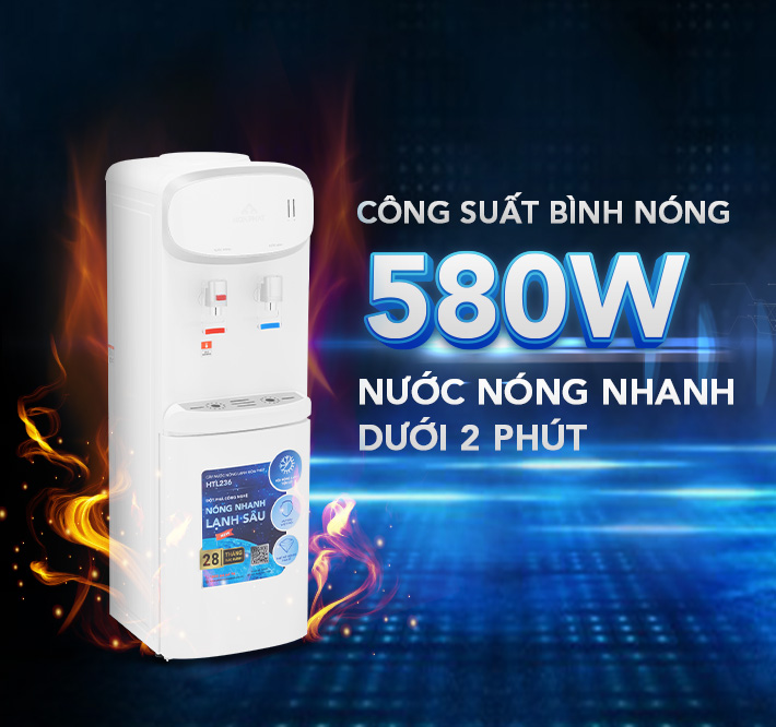 Cây nước Hòa Phát HTL236 làm nóng trong 2 phút