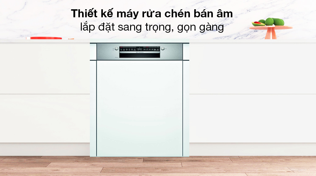 Máy rửa bát bán âm Bosch SMI4HVS33E - Tổng quan thiết kế