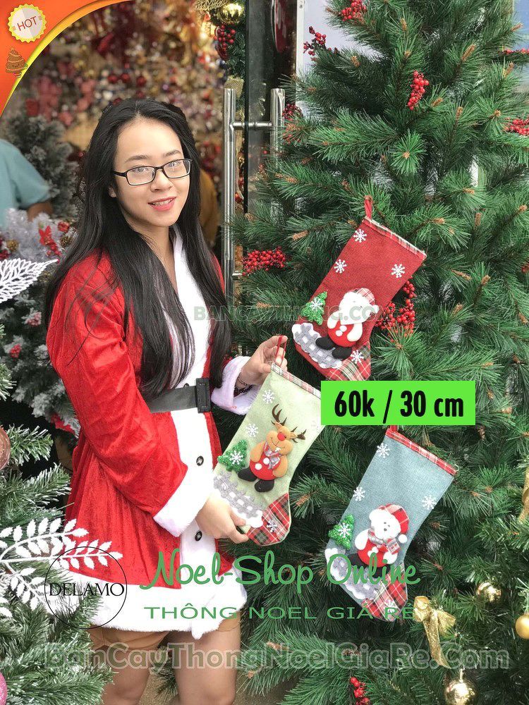 Tất giáng sinh treo tường, treo cây, sale loại mini size