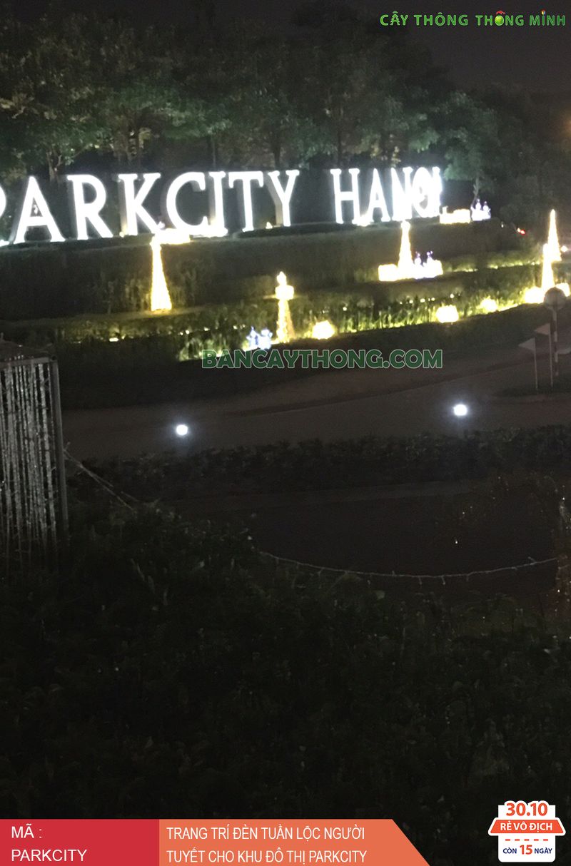 Trang trí đèn tiểu cảnh noel Parkcity
