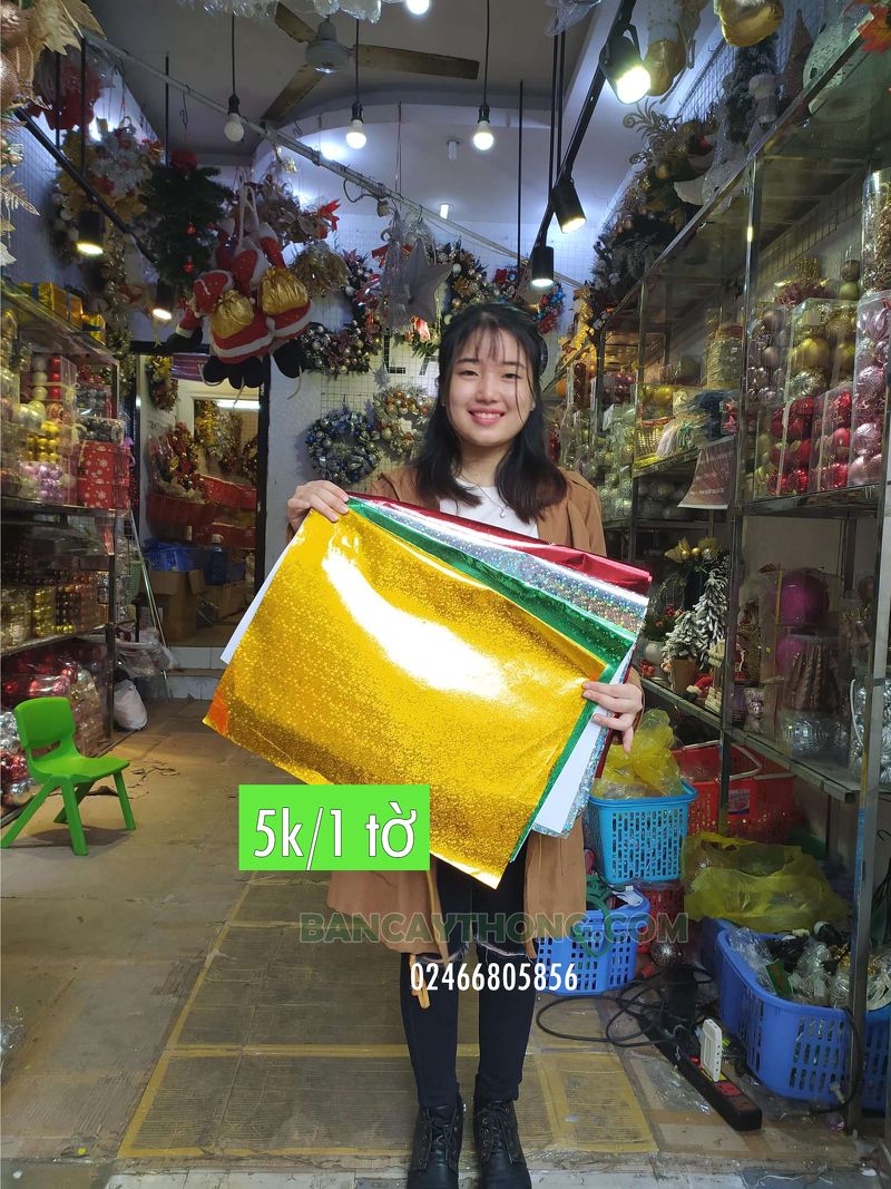 Giấy xà cừ gói quà 5k / 1 tờ