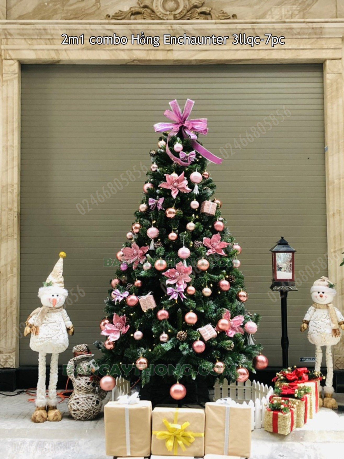 Cây thông noel cao 2m combo hồng Enchaunter 3llqc 6.6 pc