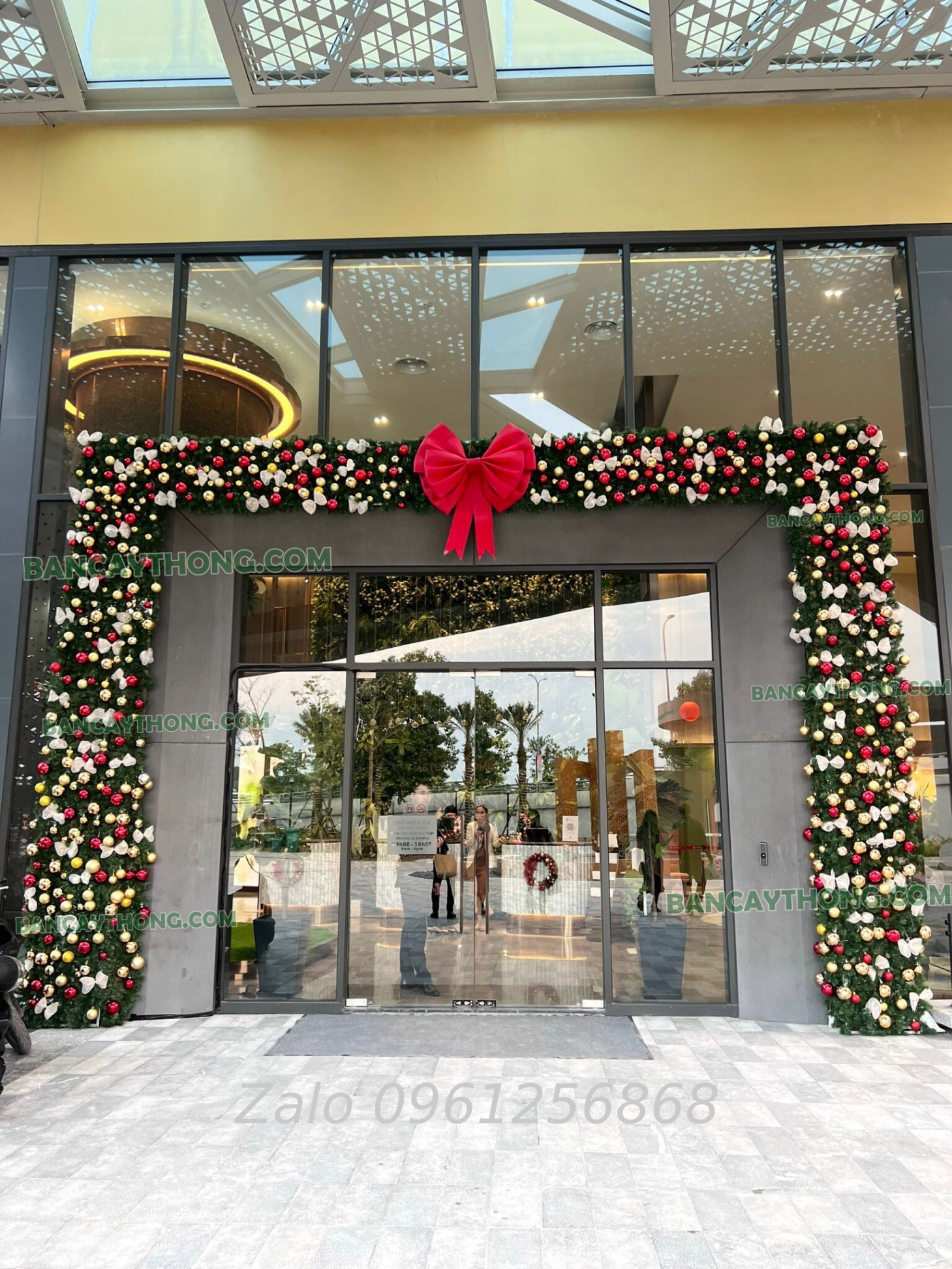 Cổng thông noel khổng lồ cao 2m4 rộng 2m