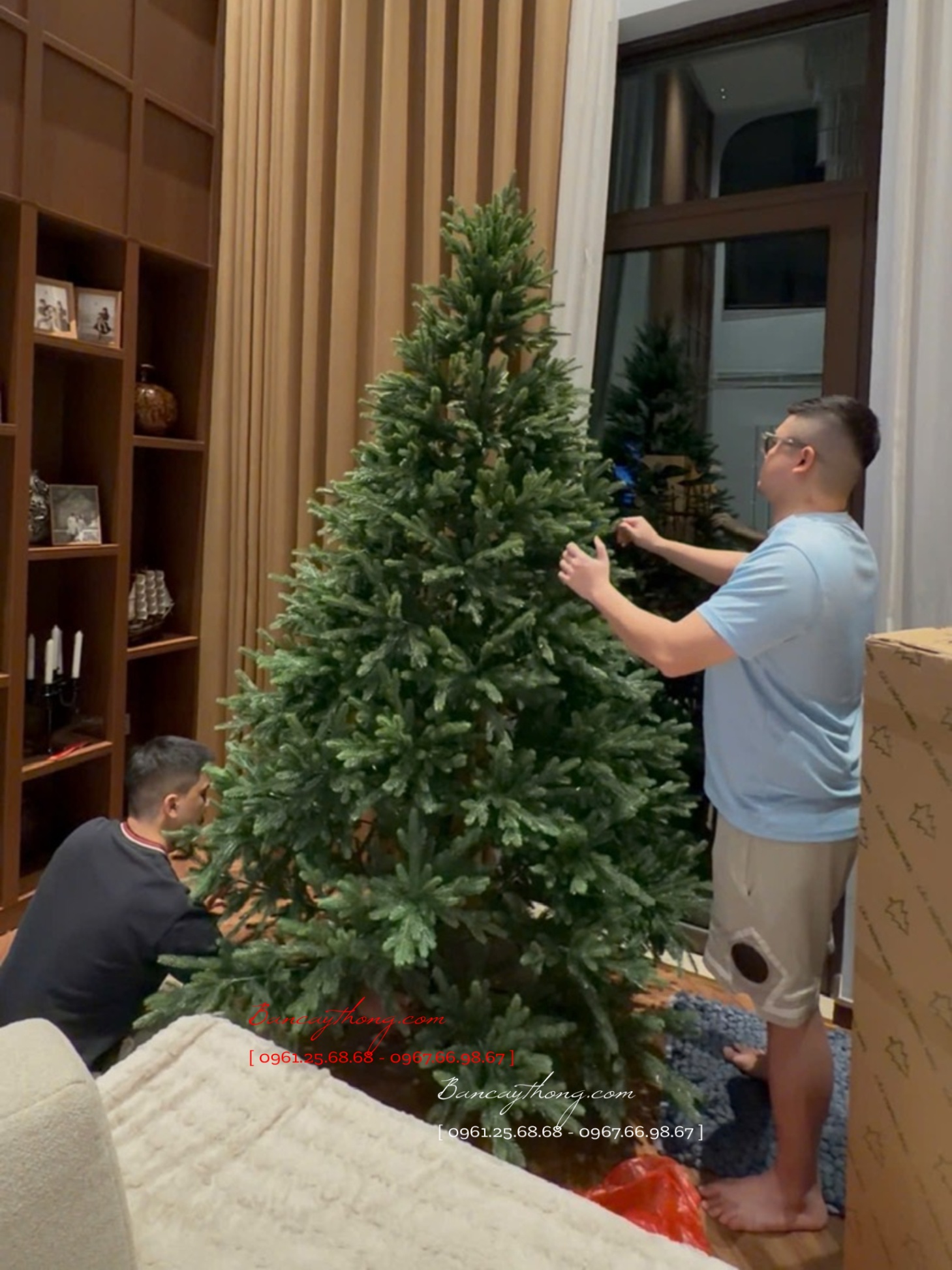 Cây thông noel full pe cao 2m4 hàn quốc