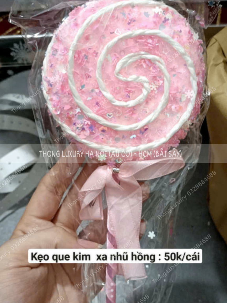 Kẹo que kim sa nhũ hồng
