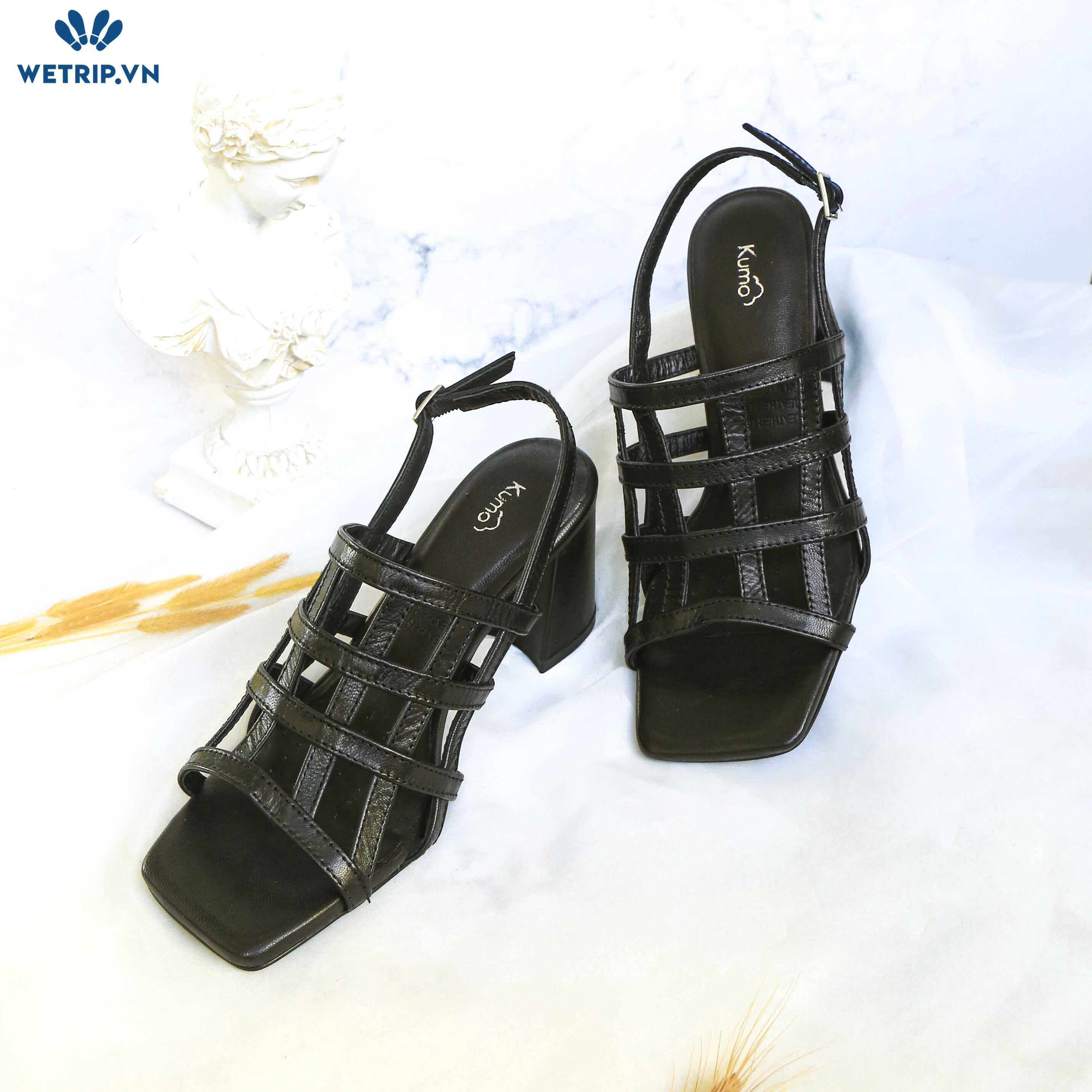 Sandal cao gót - KUMOO EMMA HEEL SANDAL (Màu đen) Mã SDCG-KUMO-007-A