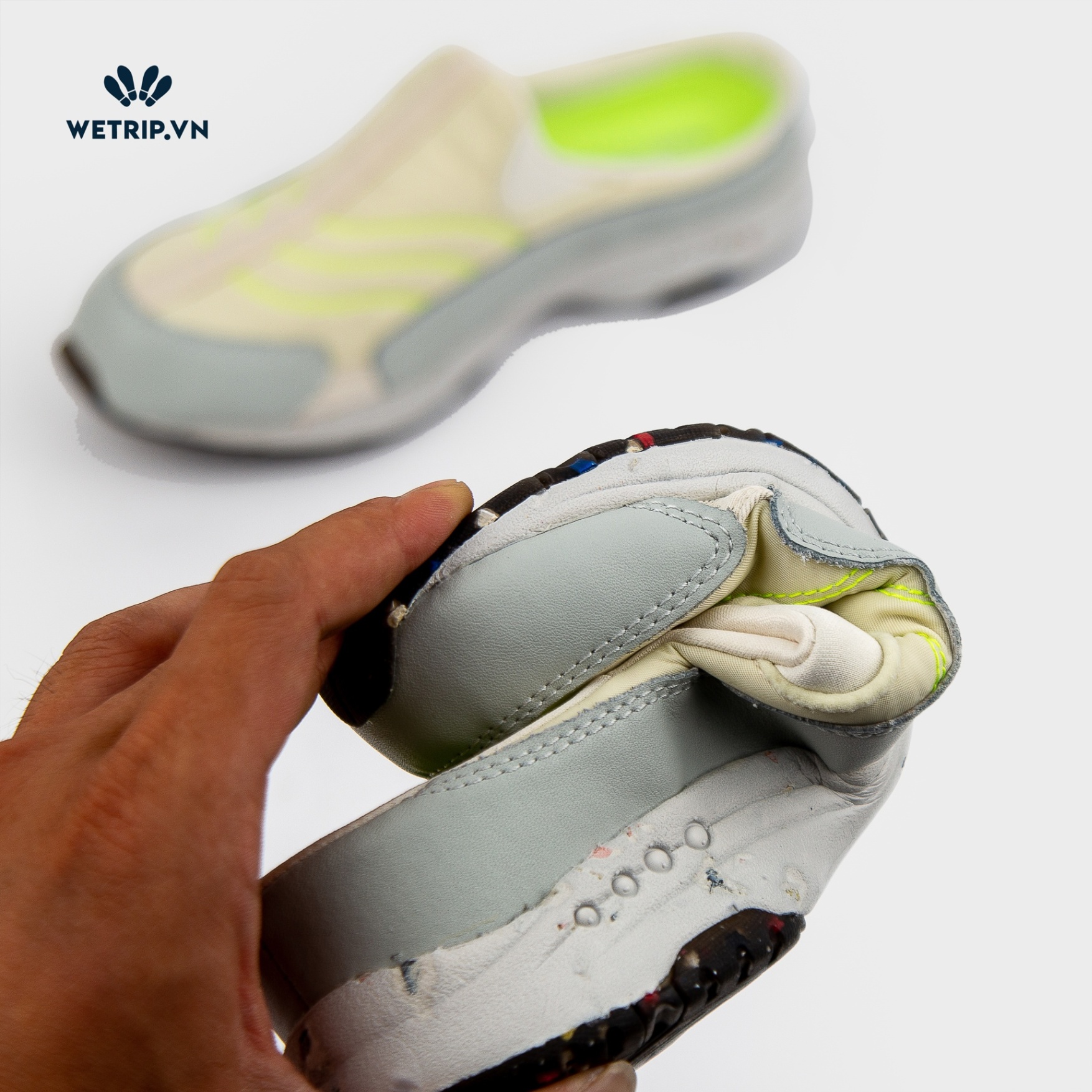 Traveltime clogs Easy Spirit (Xám Lót Neon) (M=W+WW) Mã 003 - A