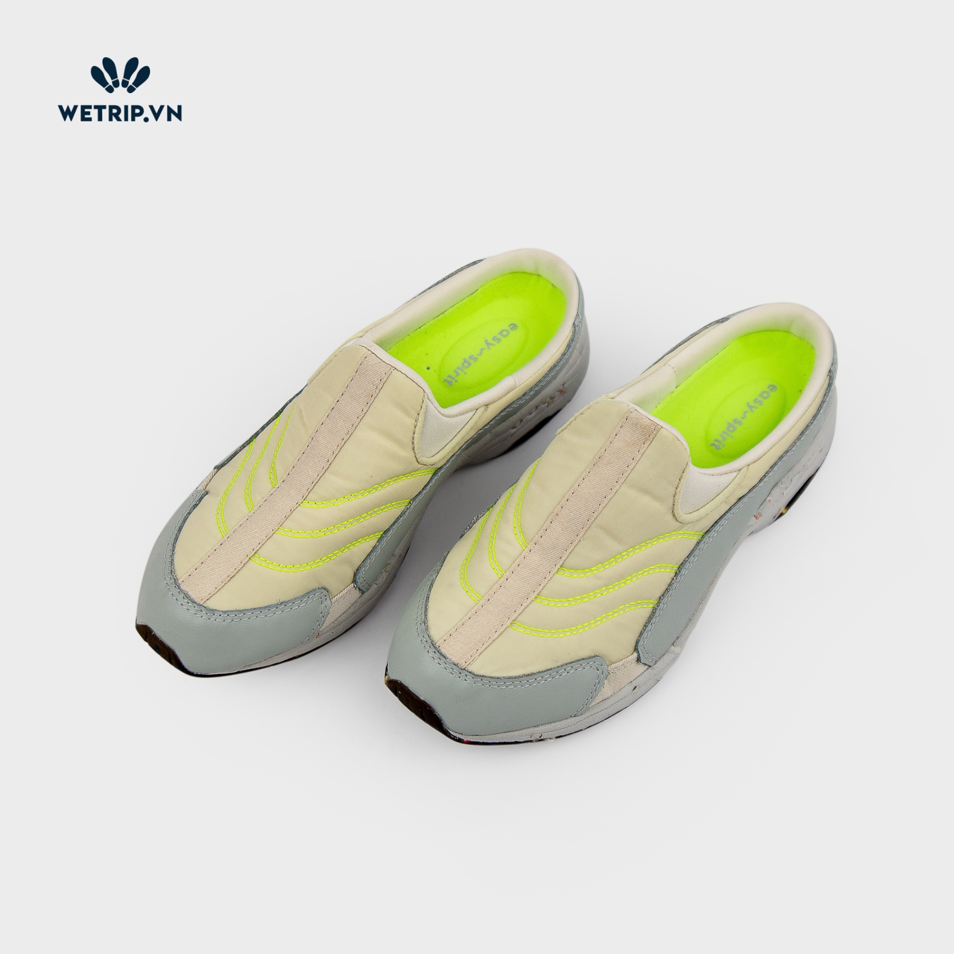 Traveltime clogs Easy Spirit (Xám Lót Neon) (M=W+WW) Mã 003 - A