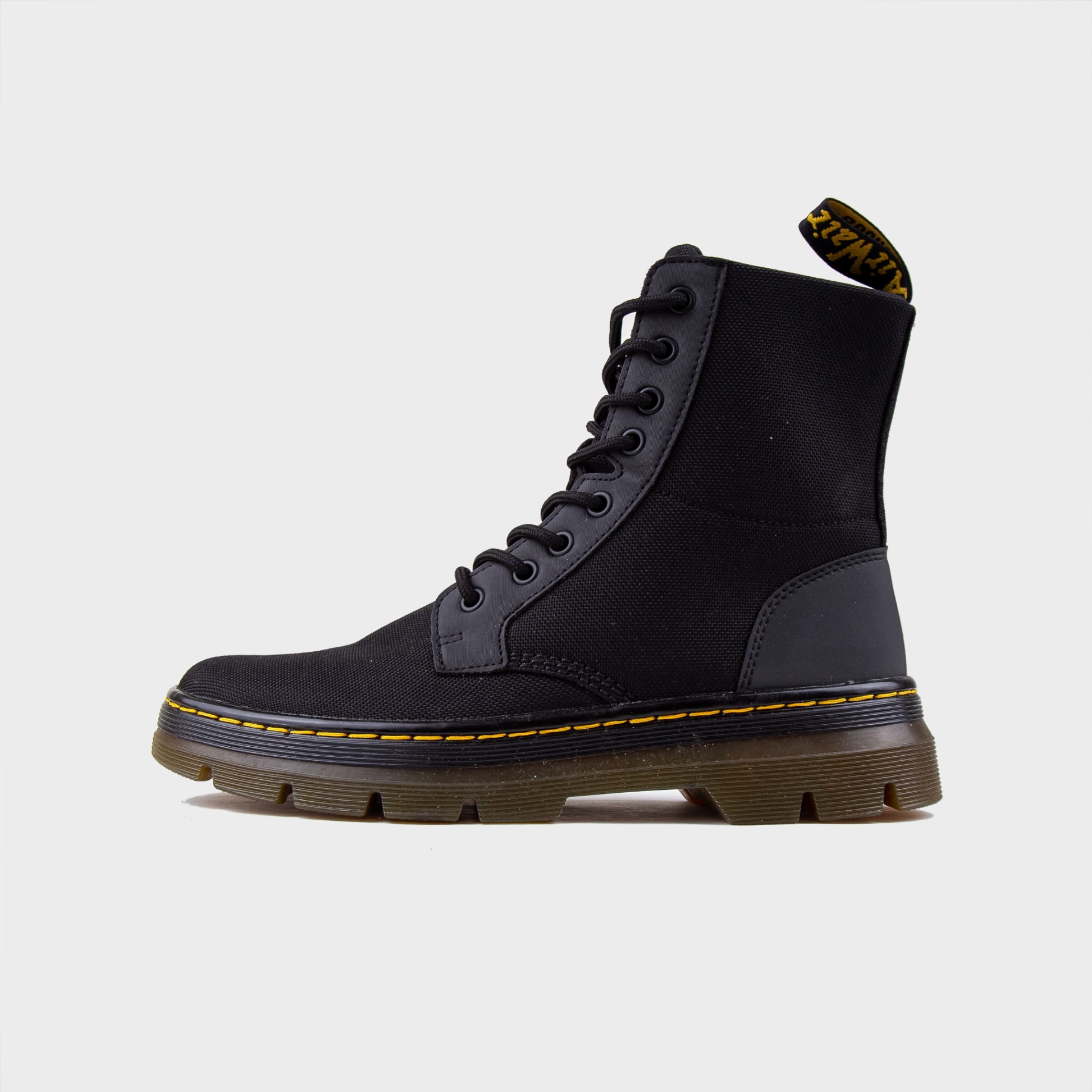 Boots Lửng Đế Bằng Dr.Martens (Màu Đen Cổ Vải Gót Da) Mã 006 - A