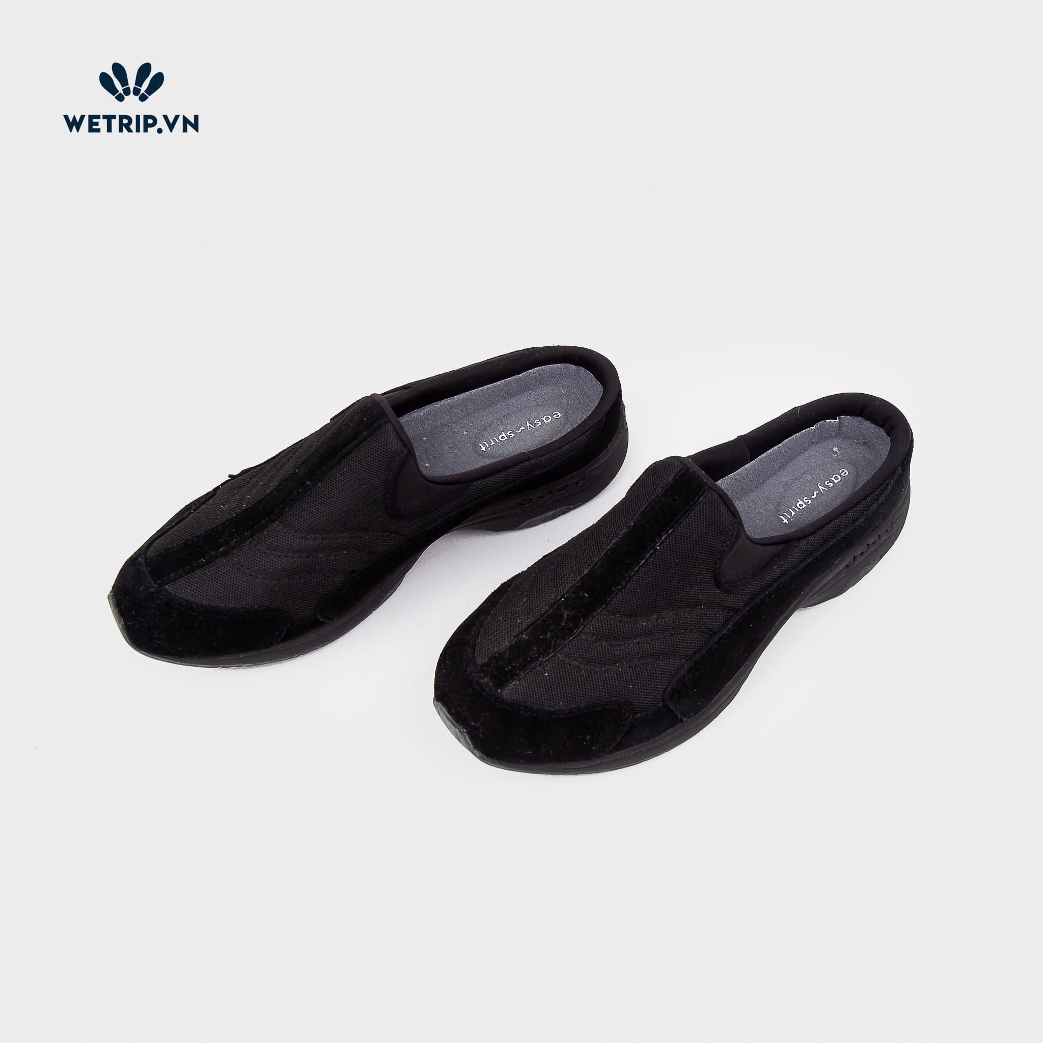 Traveltime clogs Easy Spirit (Đen da lộn-vải) (W) Mã 003-G5