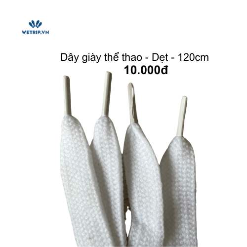 Dây giày dẹt 120 cm (Trắng)