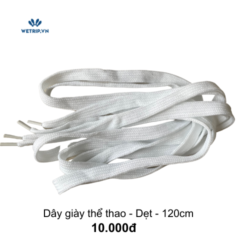 Dây giày dẹt 120 cm (Trắng)