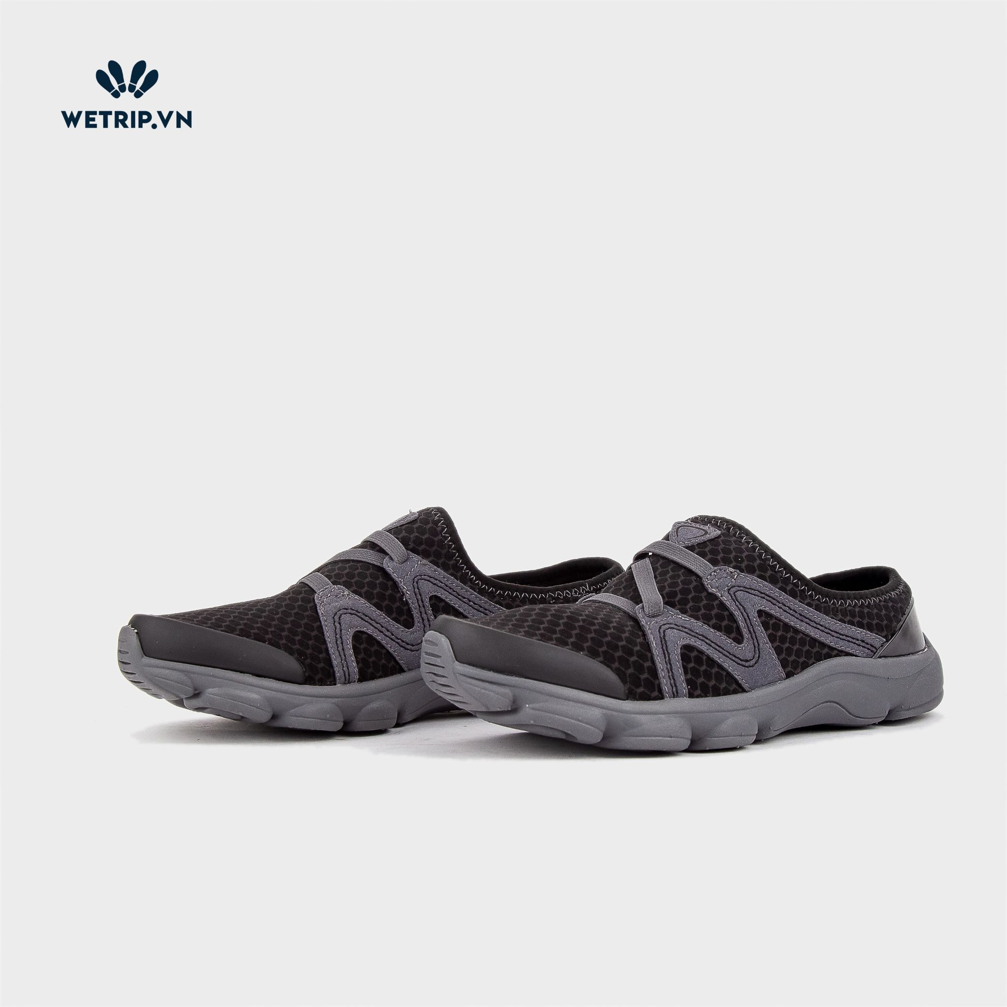 Traveltime clogs Easy Spirit (Đen Dây Xám) (W) Mã 006-H