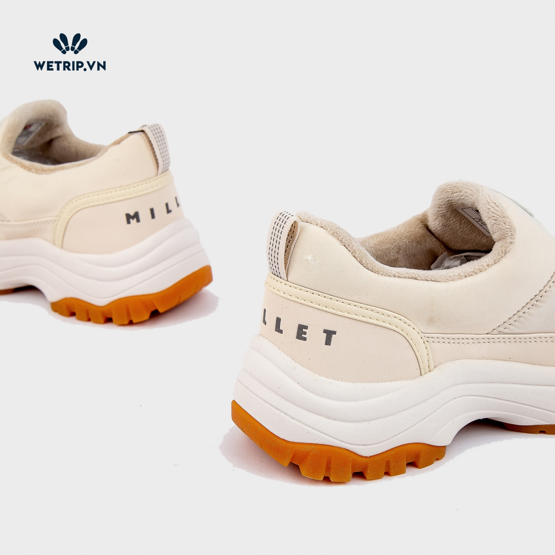 Giày Lười We_Millet (Kem, Chỉ Ngang) (unisex) Mã 001-D1 - 38.5