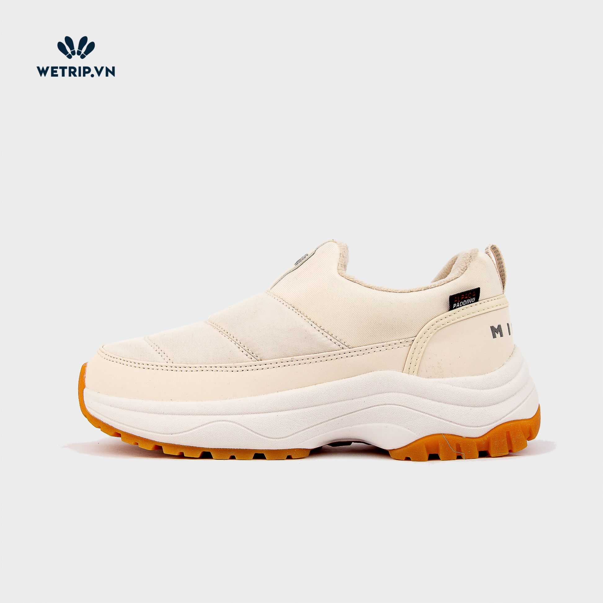 Giày Lười We_Millet (Kem, Chỉ Ngang) (unisex) Mã 001-D1 - 38.5