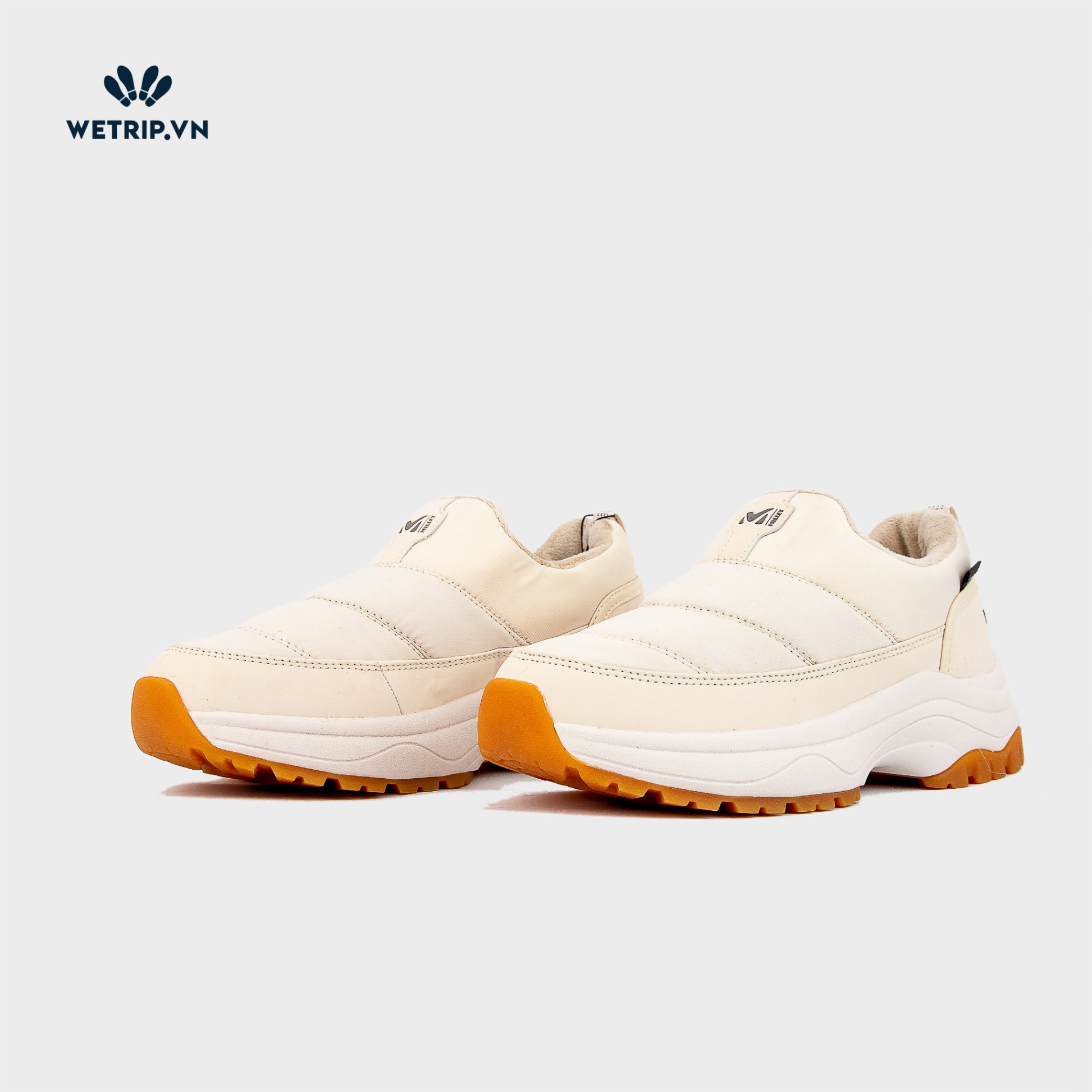 Giày Lười We_Millet (Kem, Chỉ Ngang) (unisex) Mã 001-D1 - 38.5