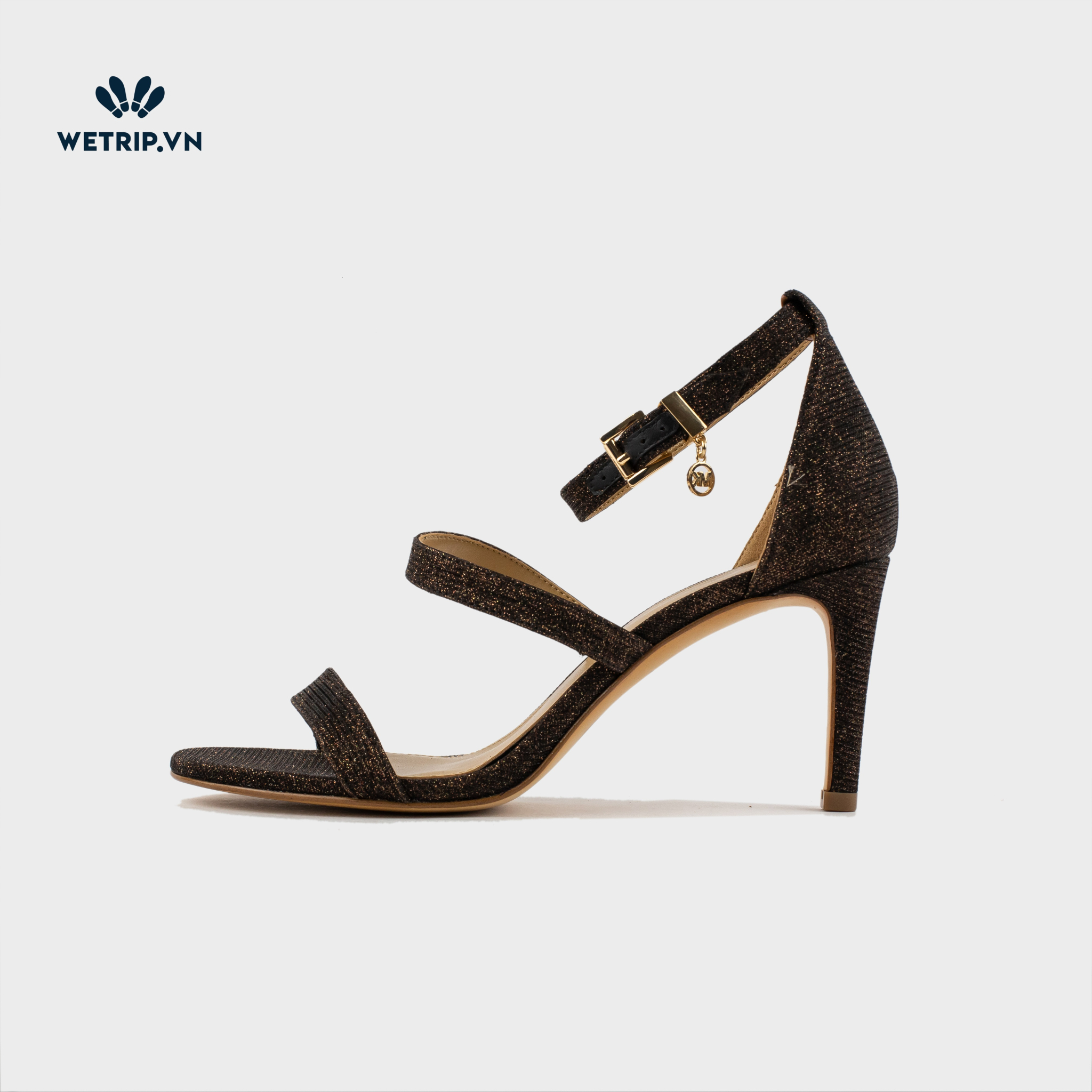 Sandal Cao Gót Wetrip_MKs (Đen Kim Tuyến) Mã SDCG-MK-027-A1