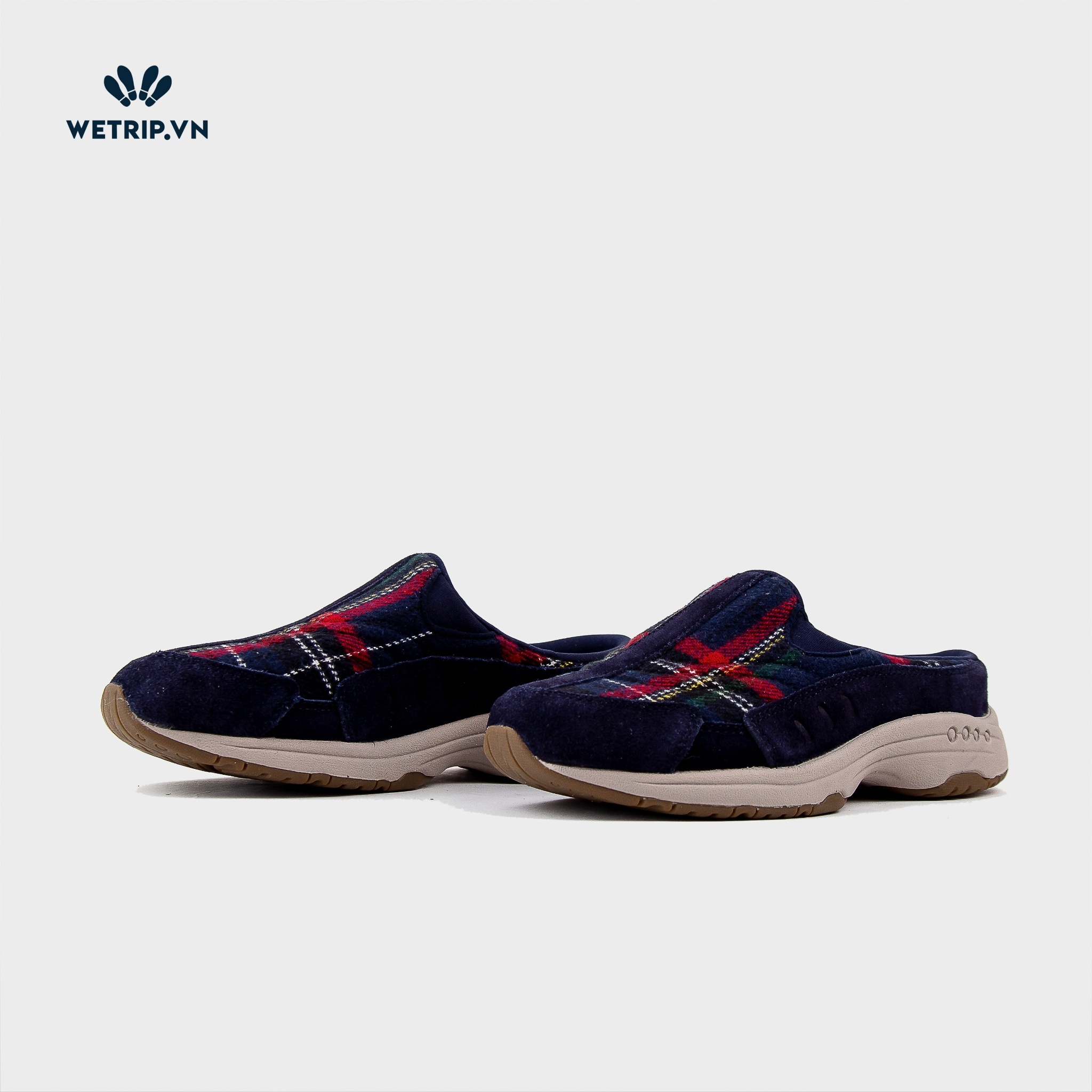 Traveltime clogs Easy Spirit (Xanh kẻ đỏ) (W) Mã GL-EAS-003-K4-M
