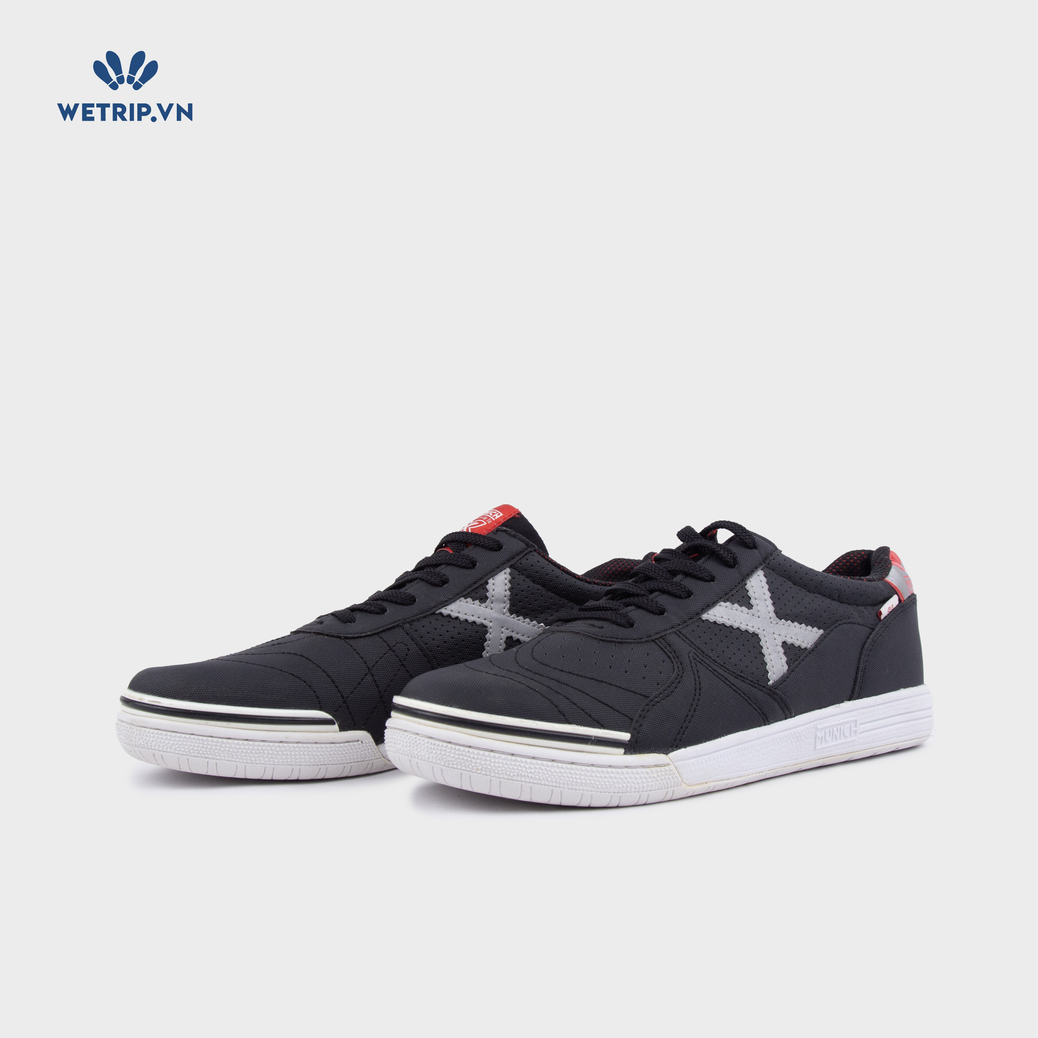 Sneakers Munich (Đen-X trắng gót hồng) Mã SN-MNI-013-B3
