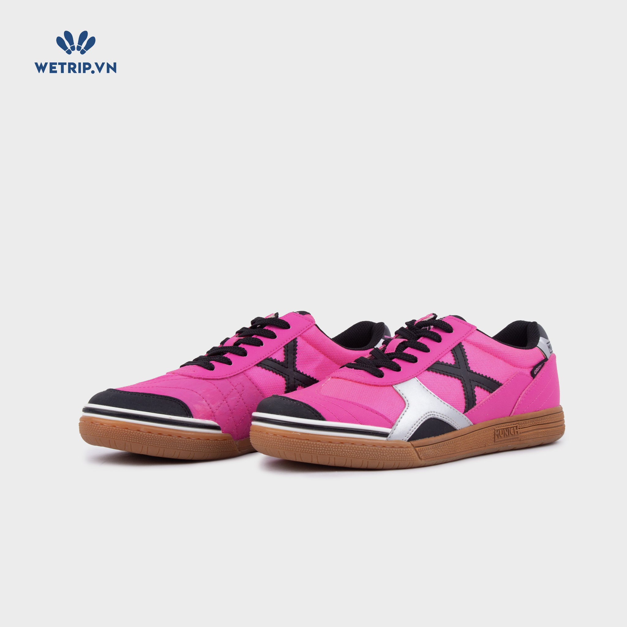Sneakers Munich (Hồng-X đen) Mã SN-MNI-015-B