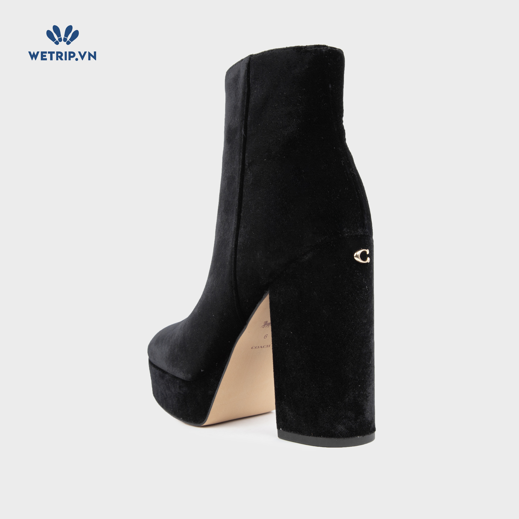 Boots Mắt Cá Cao Gót COACH (Đen) Mã BMC-CG-COA-001-A