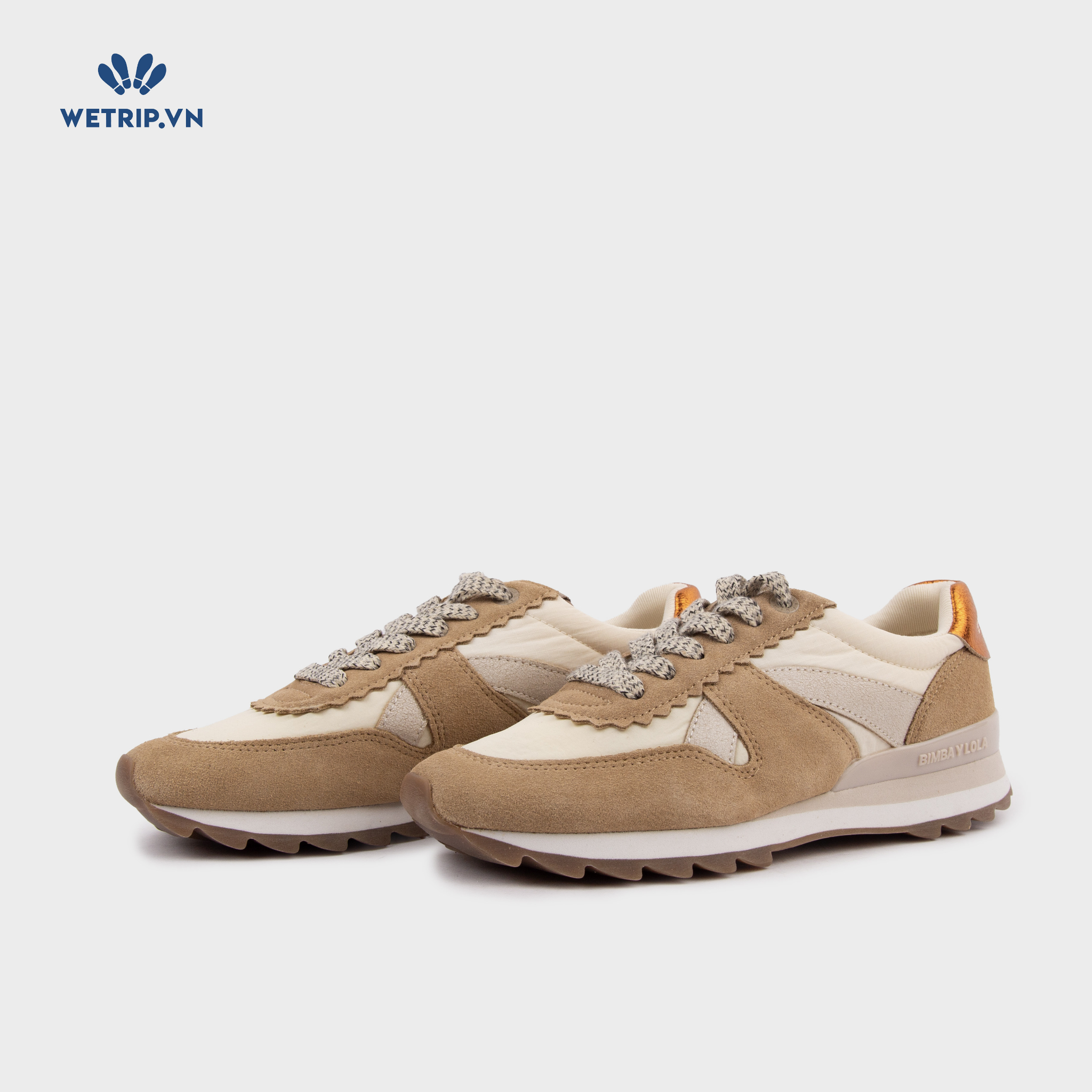 Sneakers Bimba Y Lola (Nâu gót cam) Mã SN-BBY-001-E7