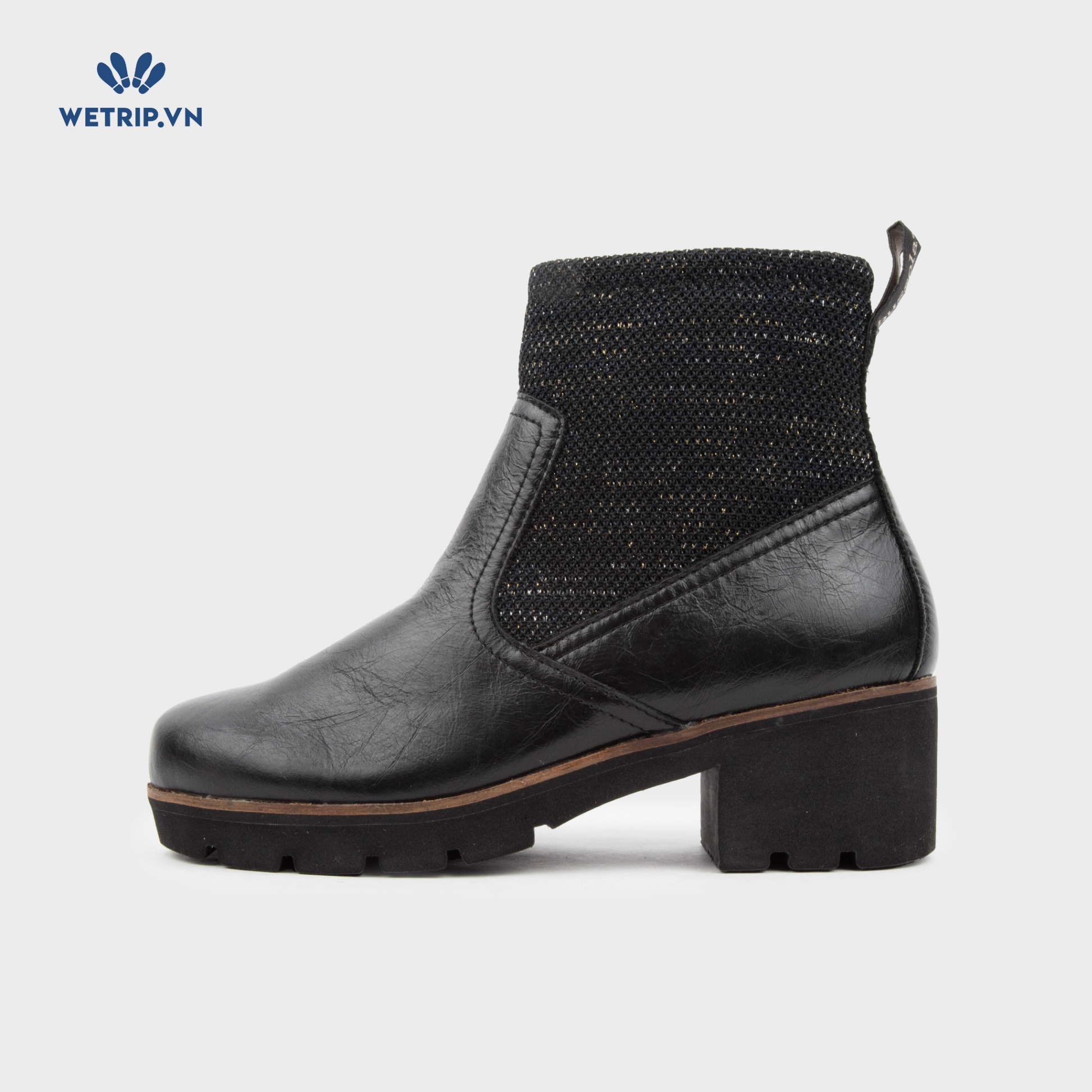 Boots Lửng Cao Gót Bussola (đen) Mã BL-CG-BSL-057-A