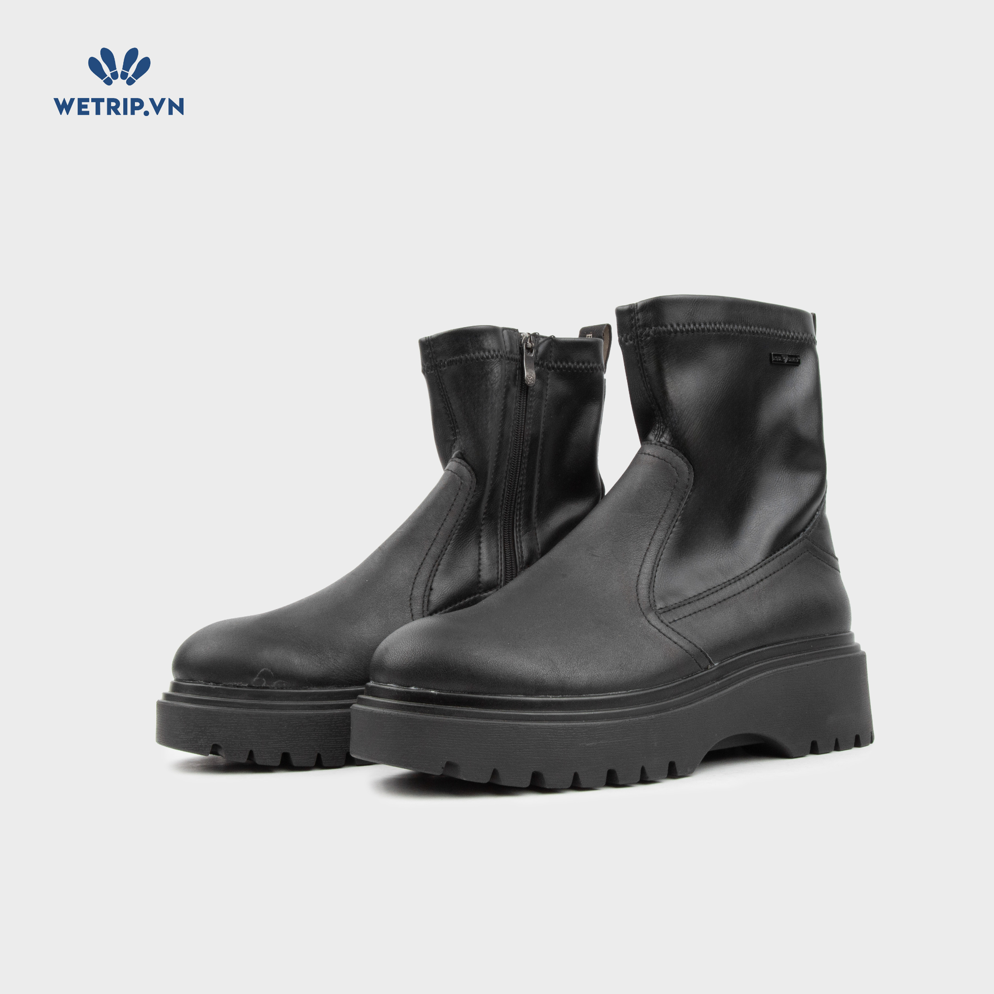 Boots Lửng Đế Bằng Bussola (đen đế đen) Mã BL-DB-BSL-062-A