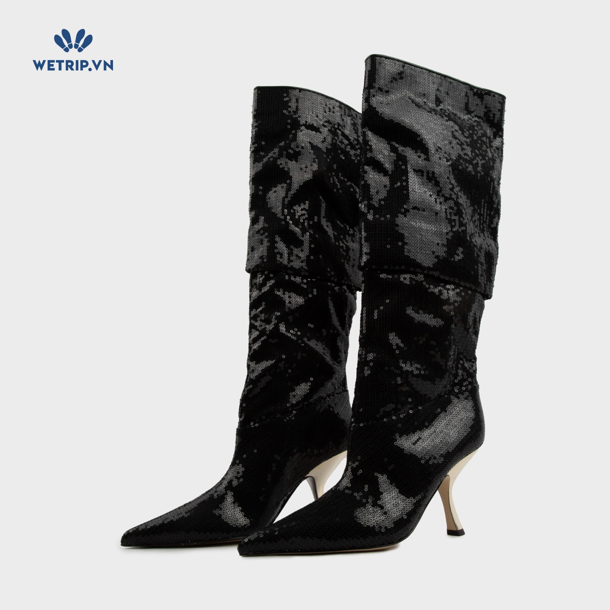 Boots Đầu Gối Cao Gót Wetrip_MichaelKors (Đen Gót Vàng) Mã BDG-CG-MK-008-A1