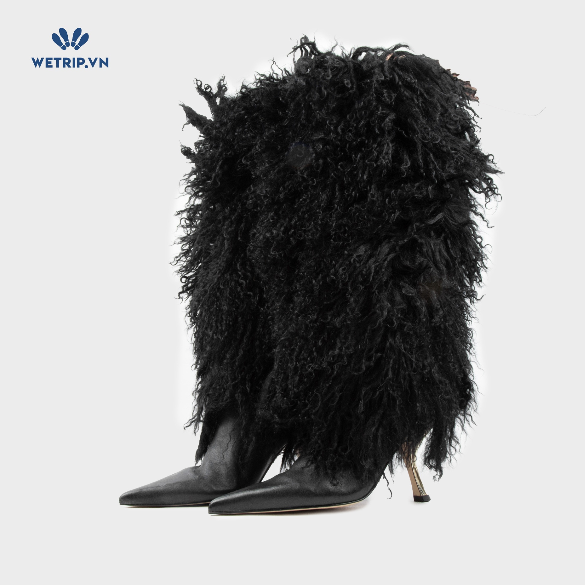Boots Đầu Gối Cao Gót Wetrip_MichaelKors (Đen Gót Vàng) Mã BDG-CG-MK-007-A1