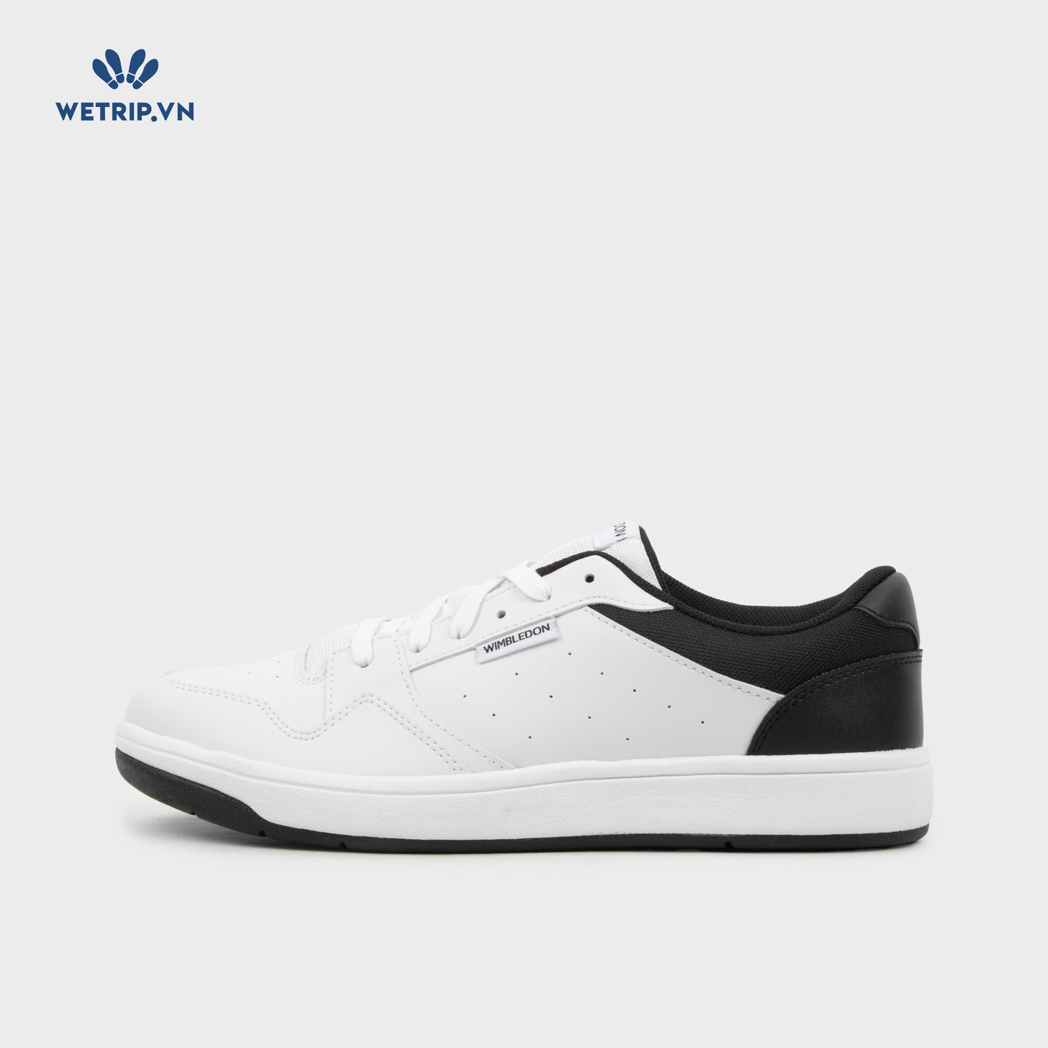 Sneakers Wimbledon(Trắng Gót Đen) Mã SN-WBD-009-A1