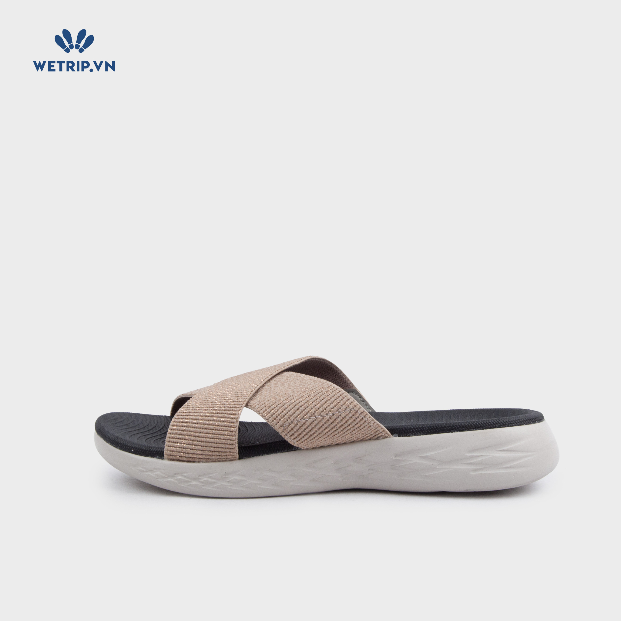 Sandal Skecher (Nâu lót đen đế trắng) Mã SD-SKE-010-B