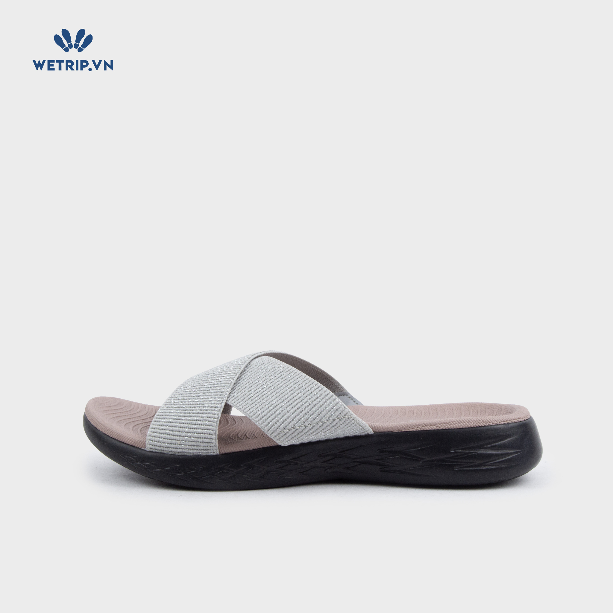 Sandal Skecher (Ghi lót nude đé đen) Mã SD-SKE-010-D4