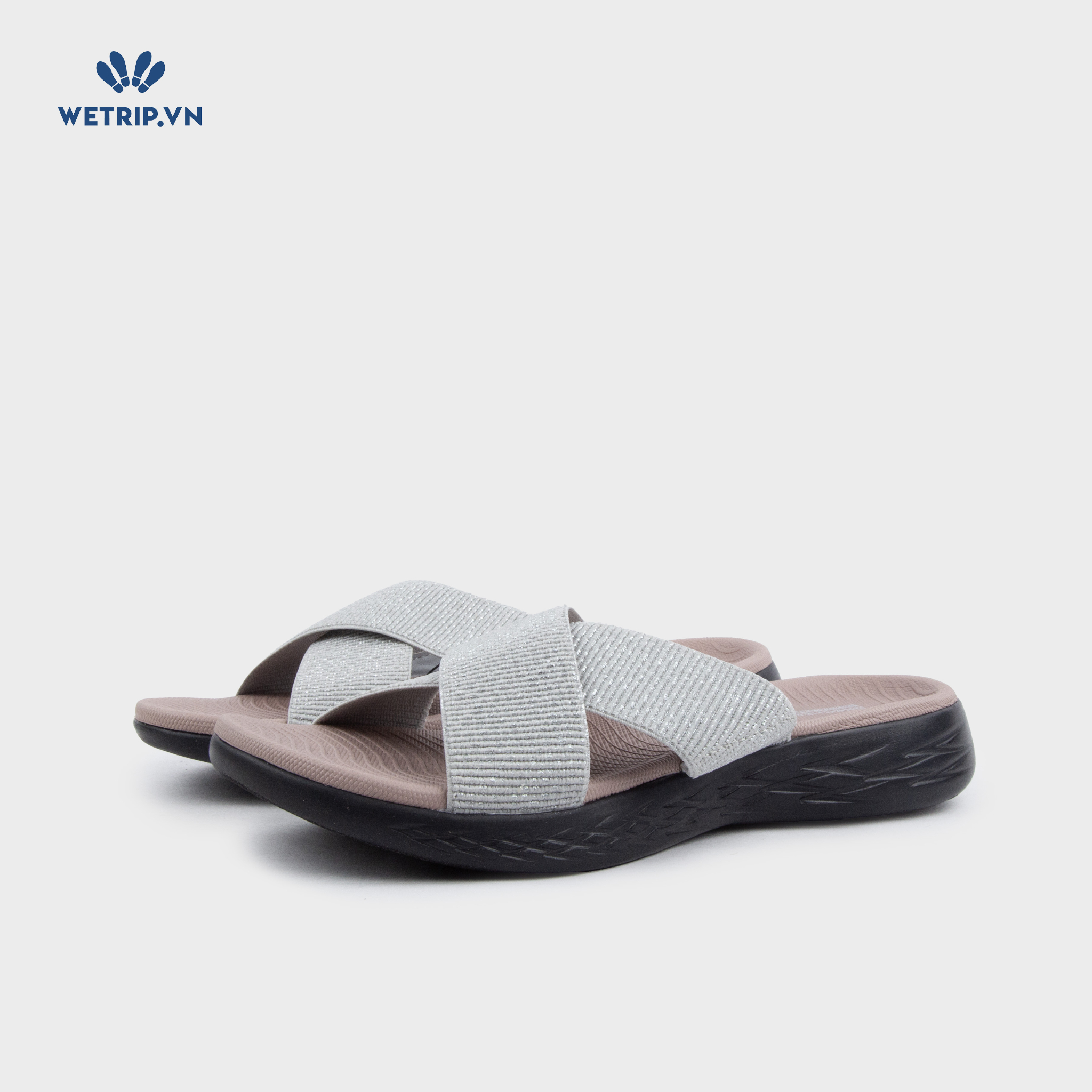 Sandal Skecher (Ghi lót nude đé đen) Mã SD-SKE-010-D4