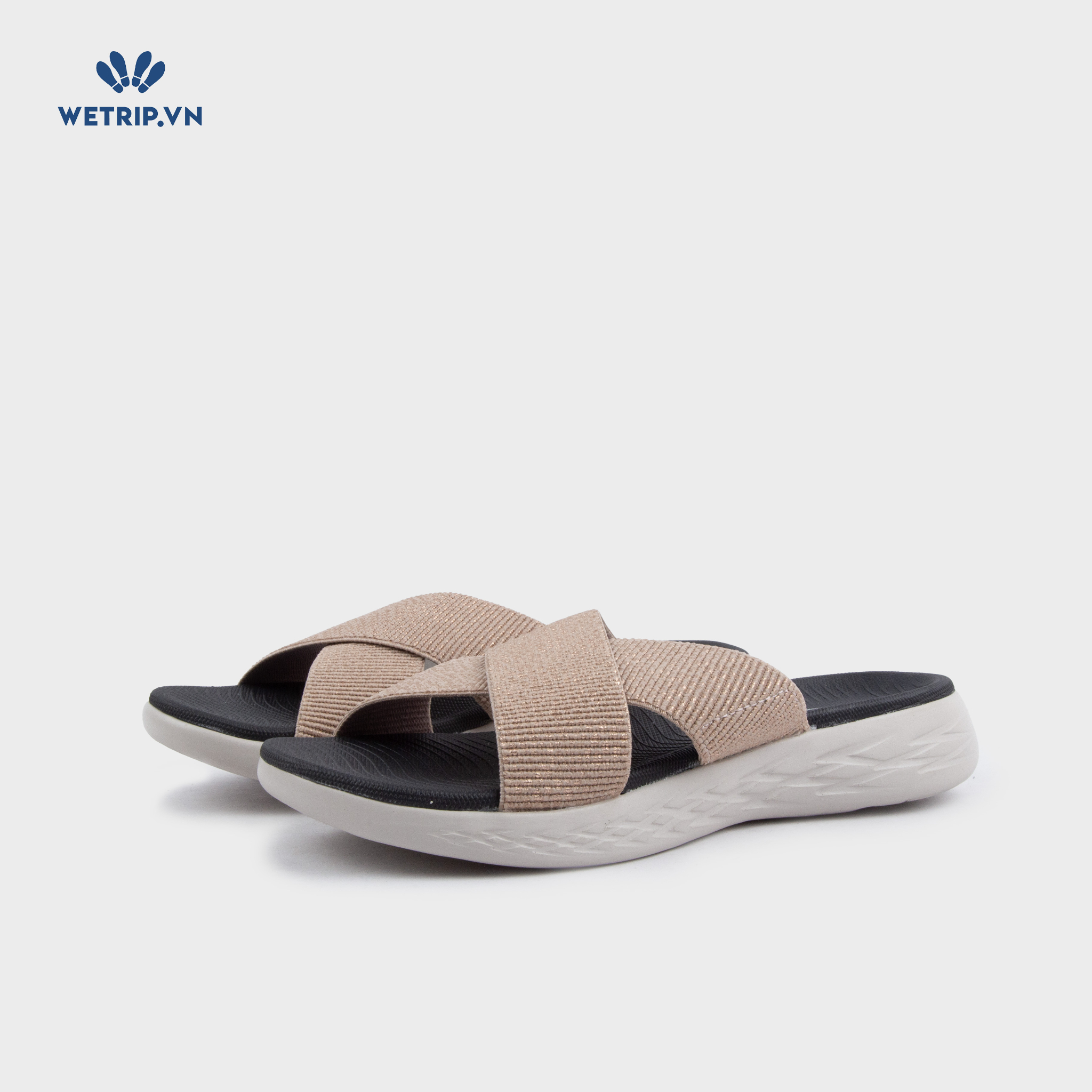 Sandal Skecher (Nâu lót đen đế trắng) Mã SD-SKE-010-B