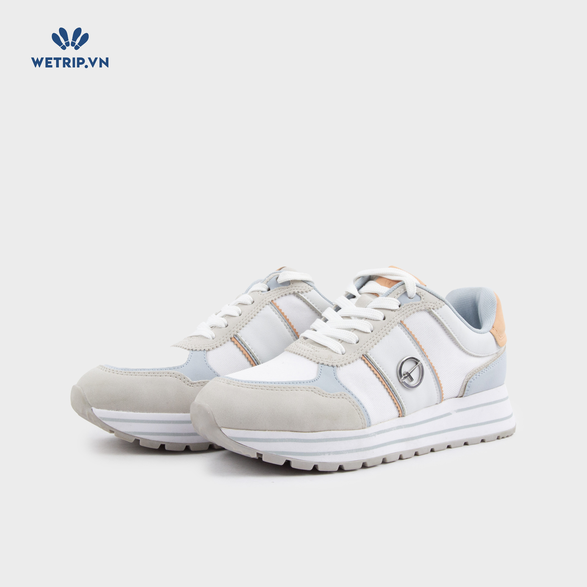 Sneaker Tamaris (Trắng gót cam) Mã SN-TMR-031-E