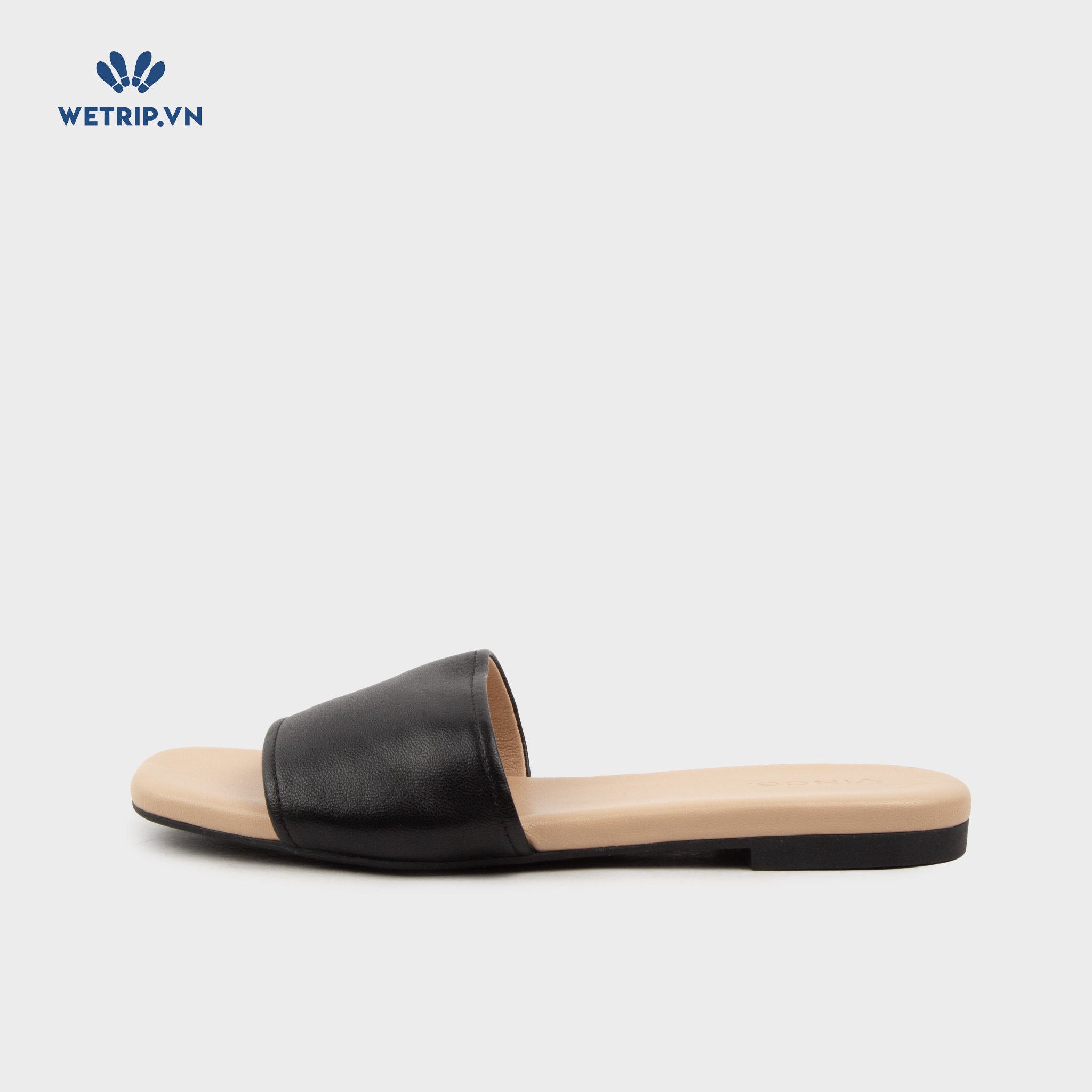 Sandal Vince (Đen đế kem) Mã SD-VINC-001-A1
