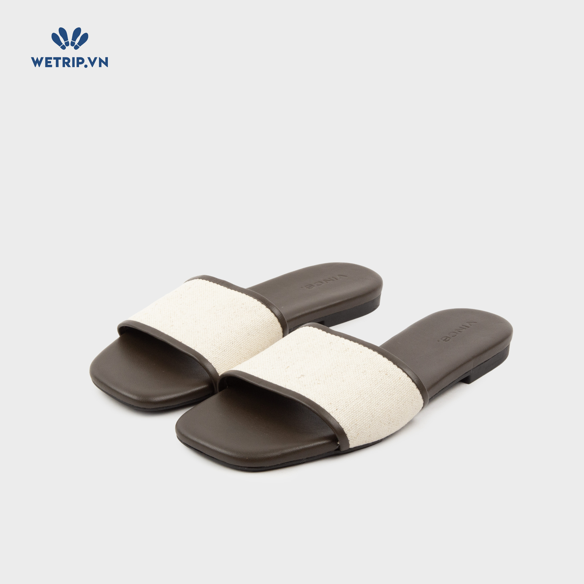 Sandal Vince (Trắng đế nâu) Mã SD-VINC-001-B2