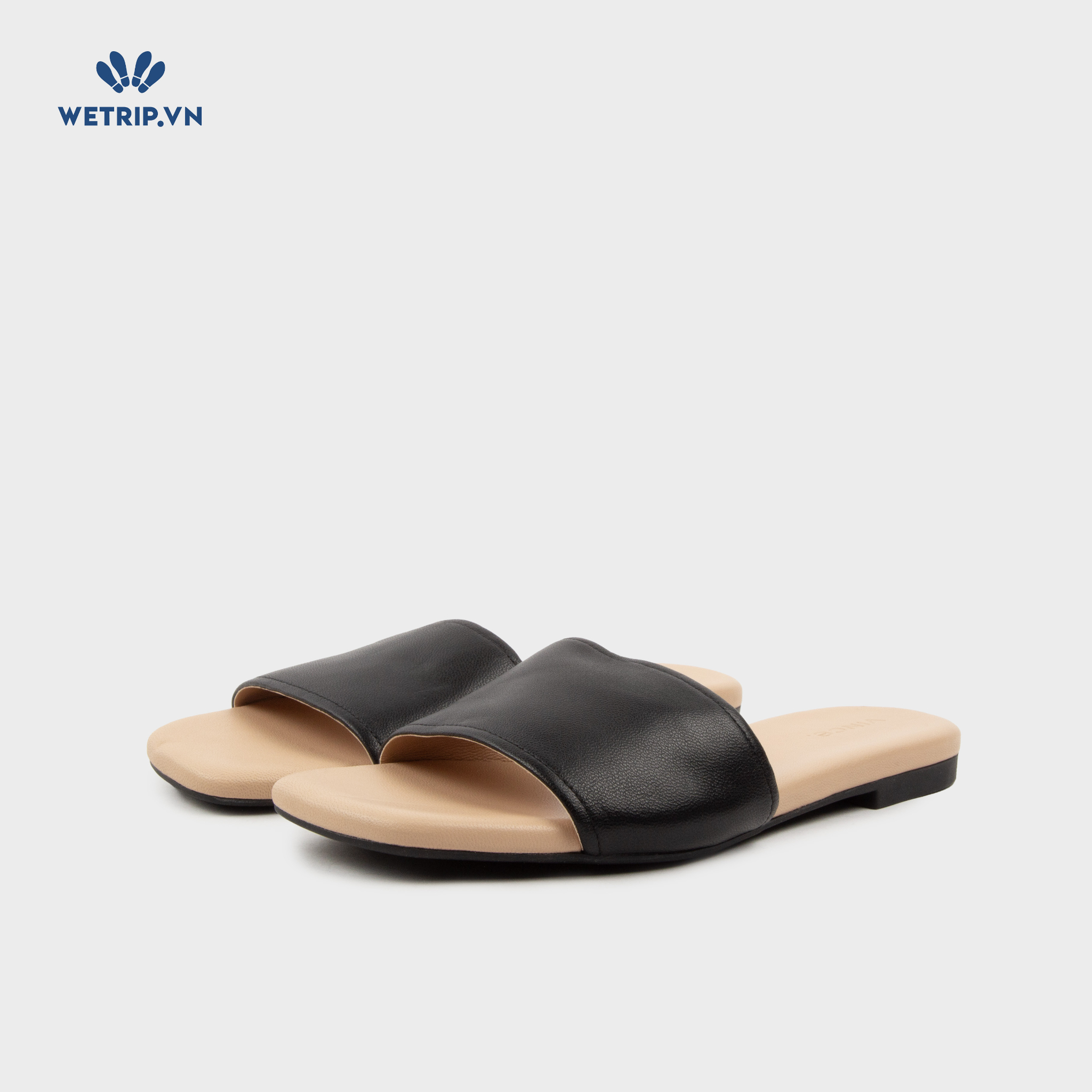 Sandal Vince (Đen đế kem) Mã SD-VINC-001-A1