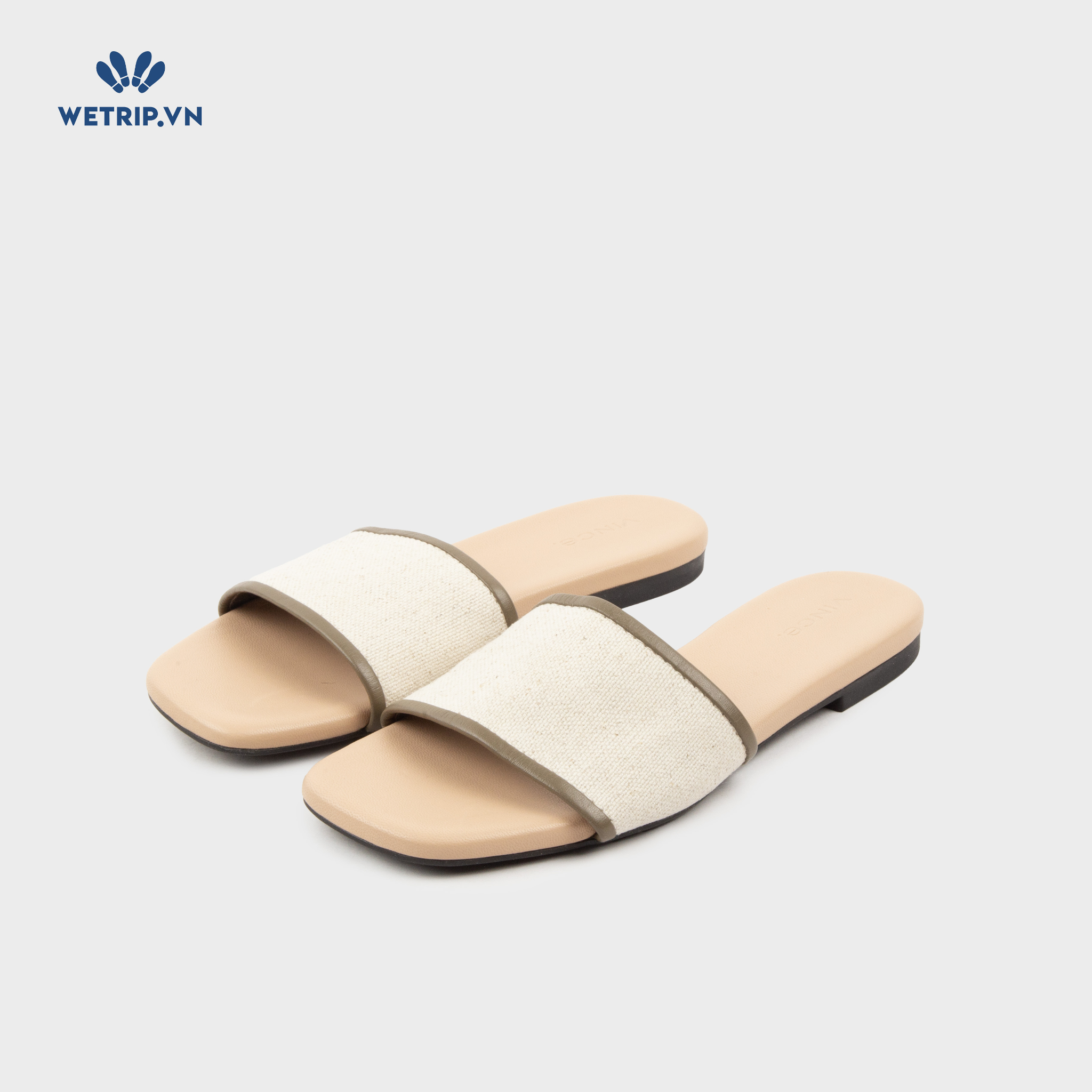 Sandal Vince (Trắng đế kem) Mã SD-VINC-001-B3