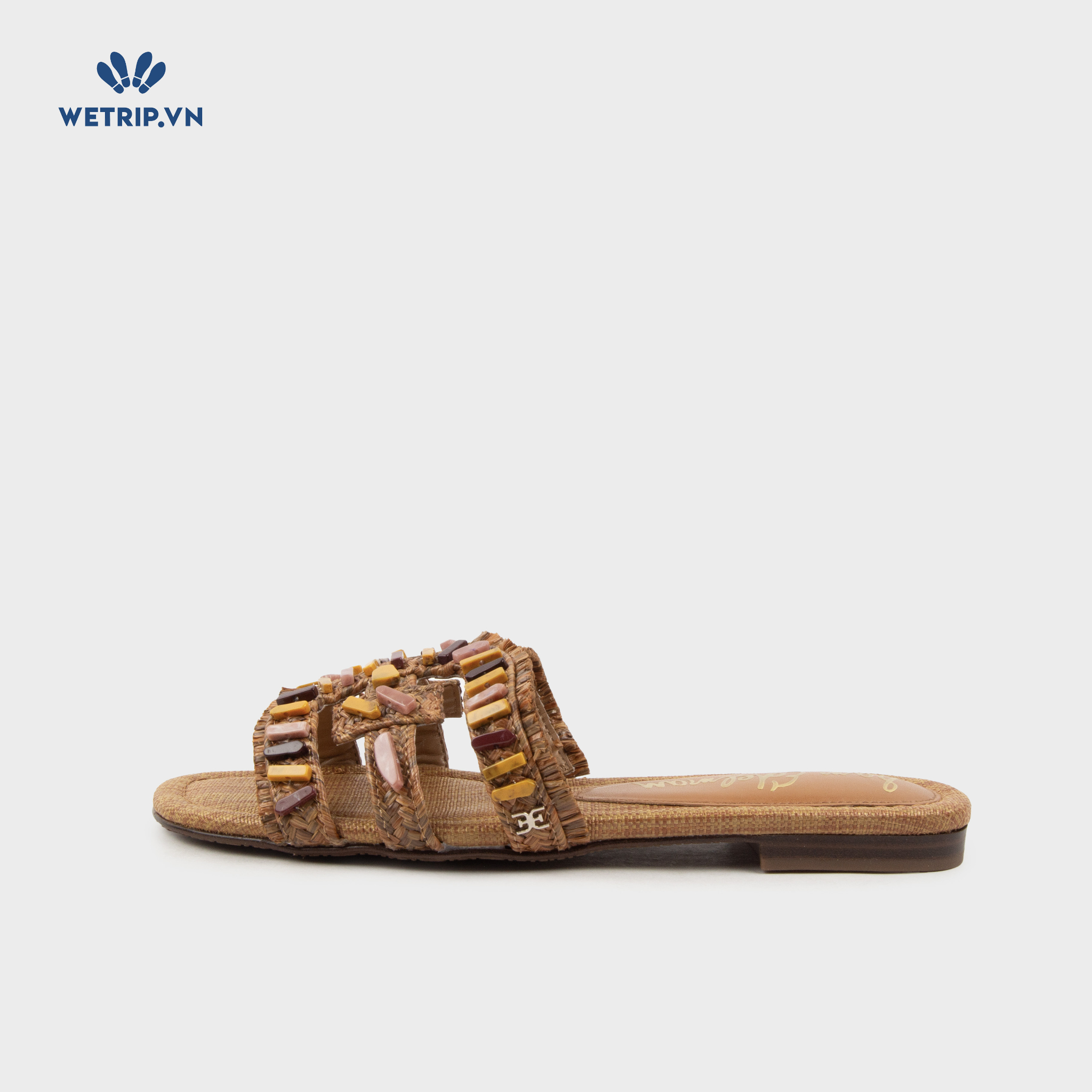 Sandal Sam Edelman (Nâu đính đá nhiều màu) Mã SD-SE-051-B