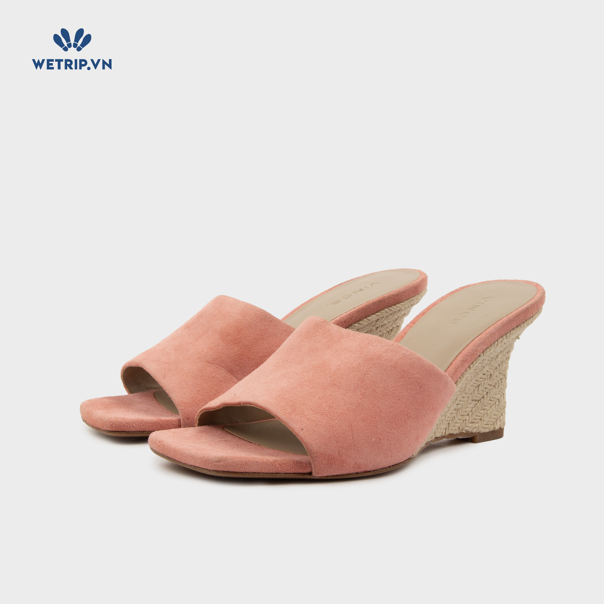 Sandal Xuồng Vince (Hồng da lộn) Mã SDX-VINC-003-C