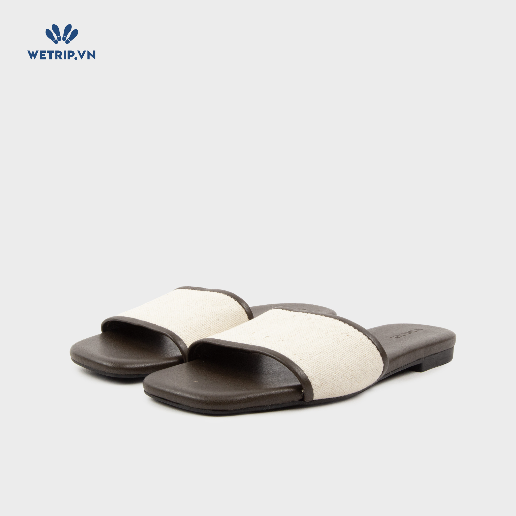 Sandal Vince (Trắng đế nâu) Mã SD-VINC-001-B2