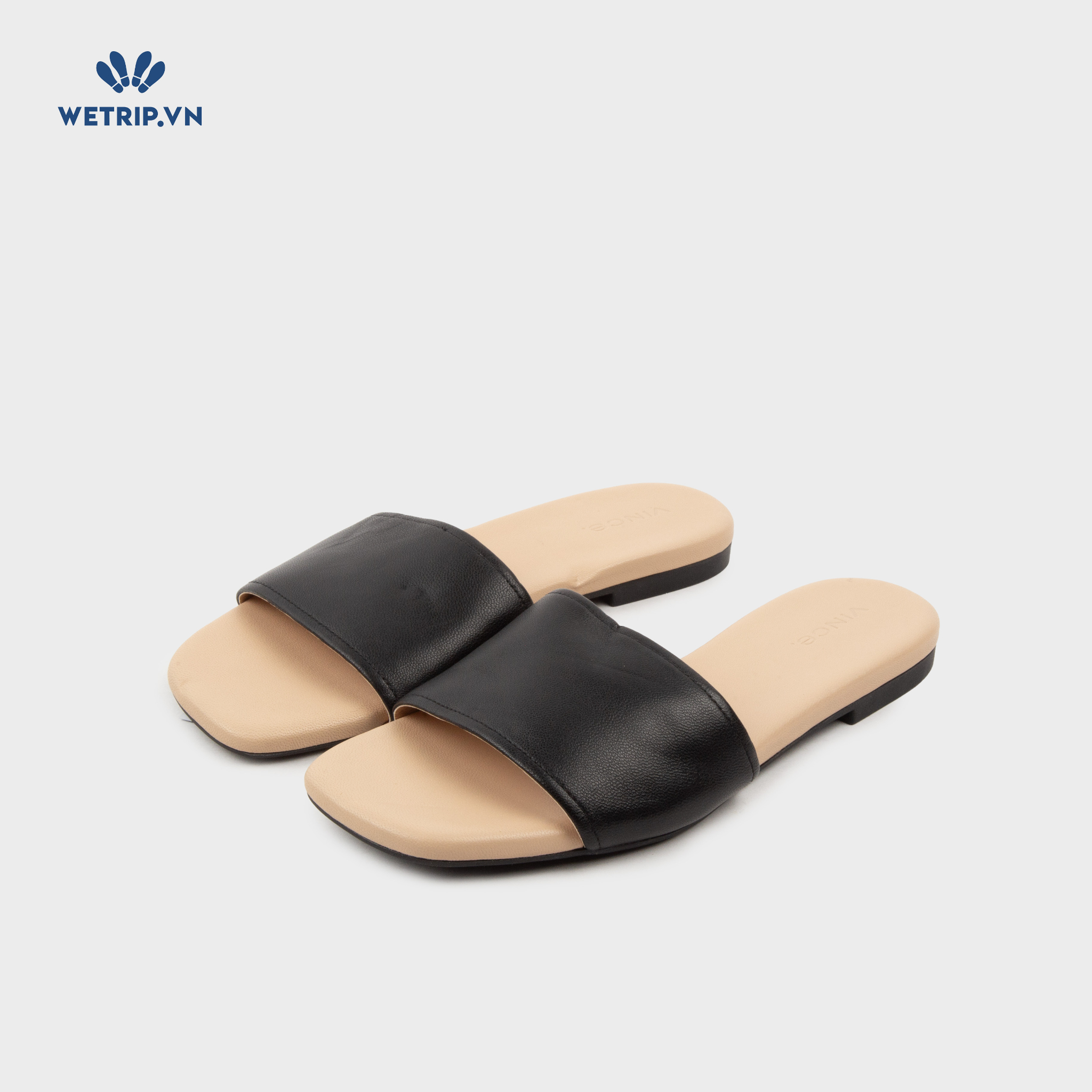 Sandal Vince (Đen đế kem) Mã SD-VINC-001-A1