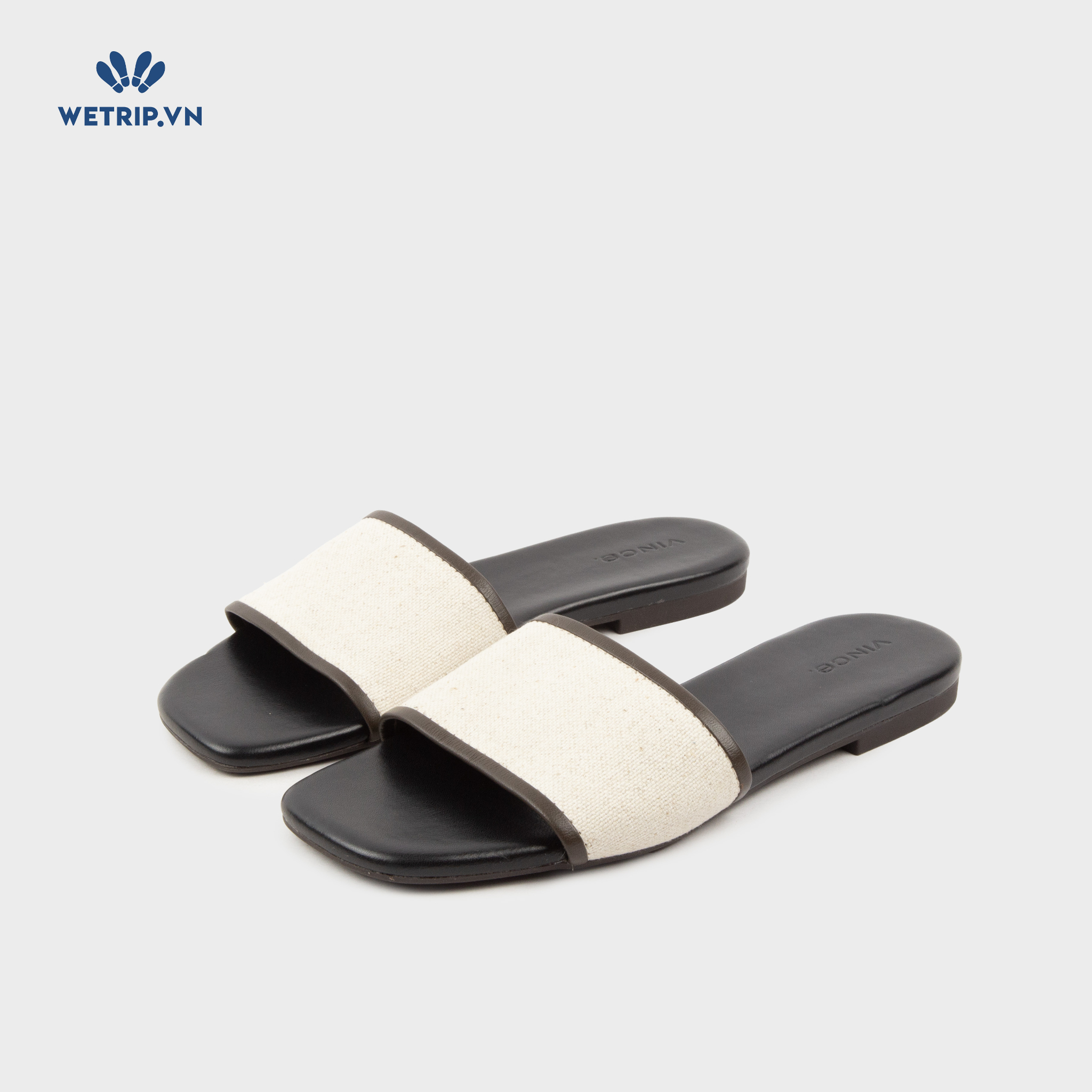 Sandal Vince (Trắng đế đen) Mã SD-VINC-001-B1