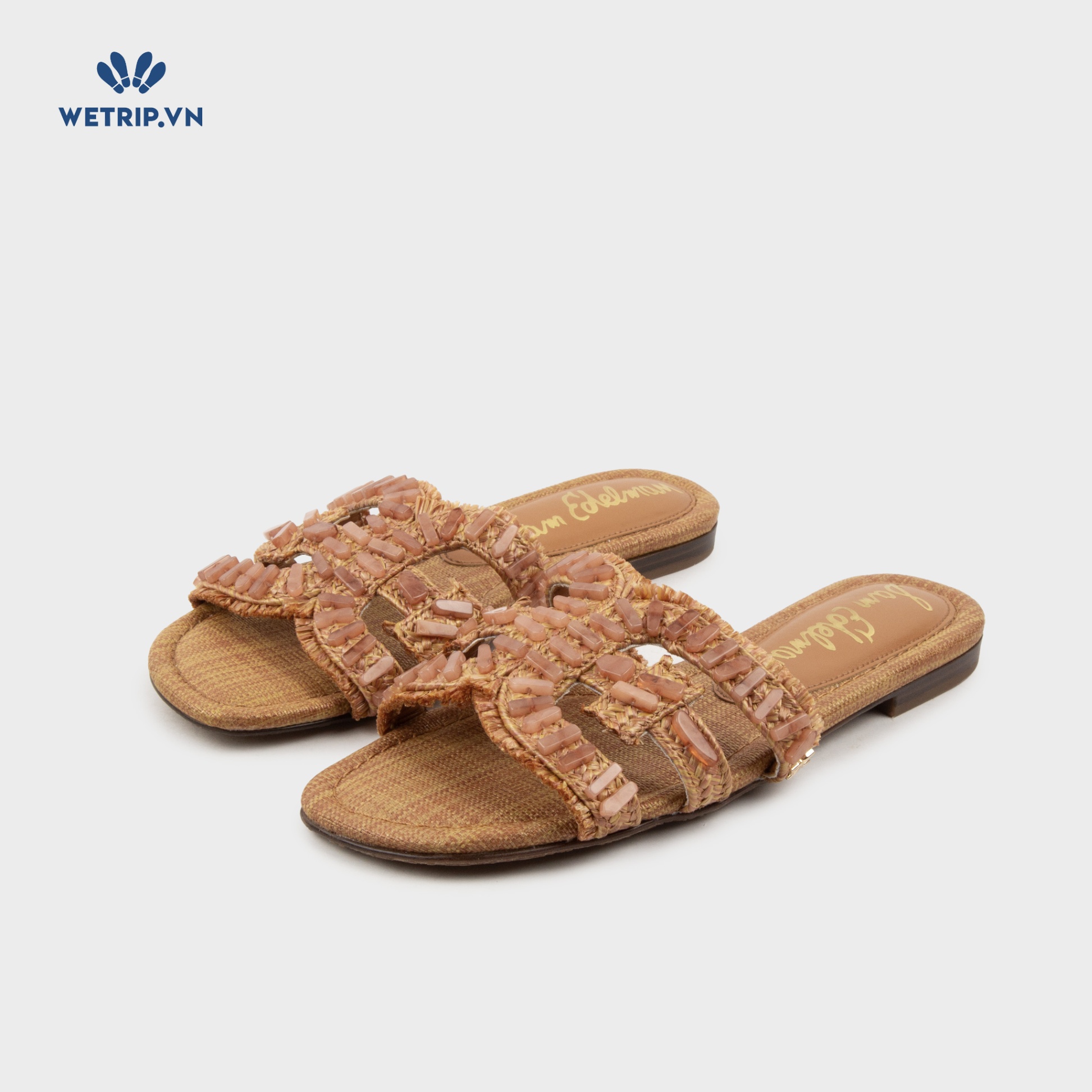 Sandal Sam Edelman (Nâu đính đá) Mã SD-SE-051-A