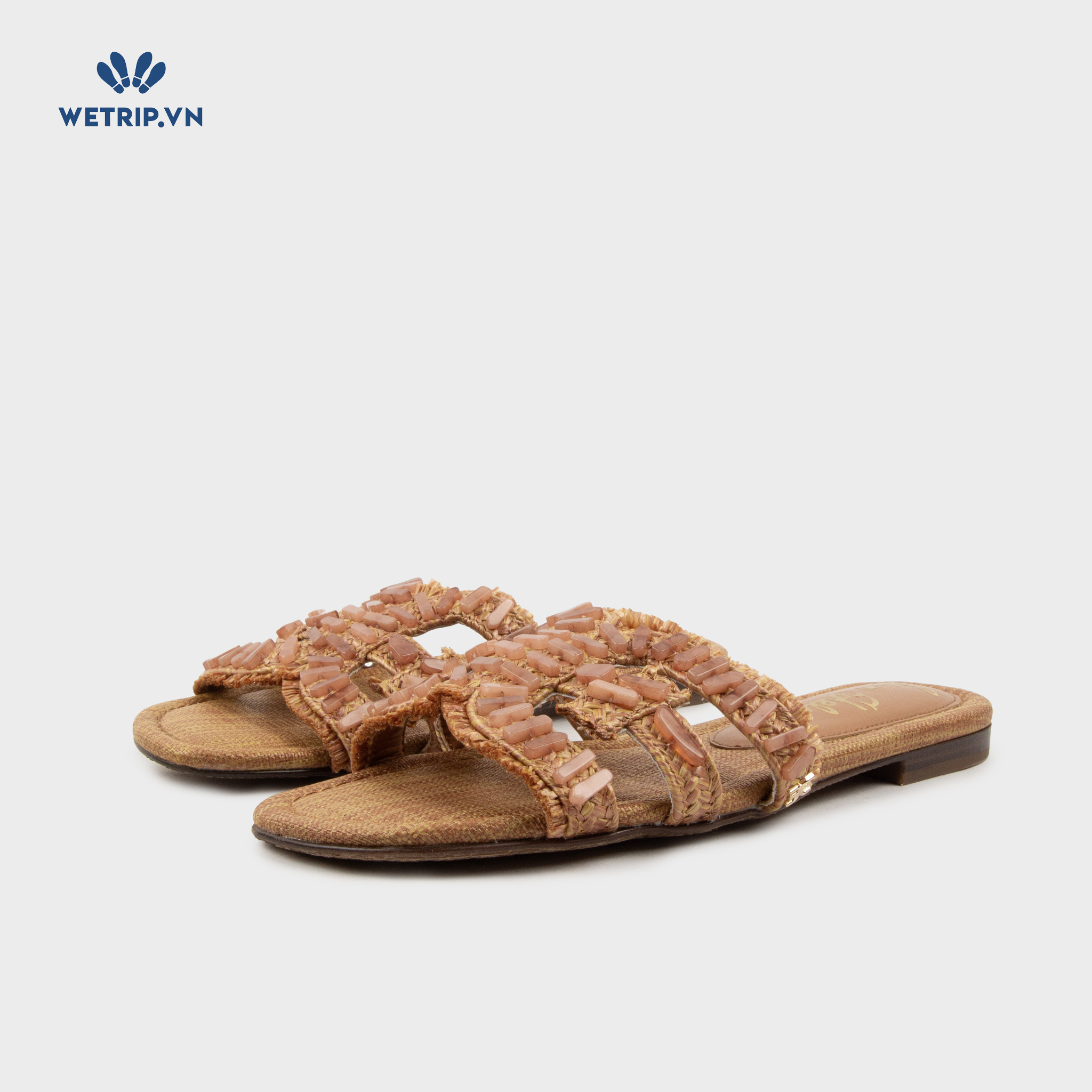 Sandal Sam Edelman (Nâu đính đá) Mã SD-SE-051-A